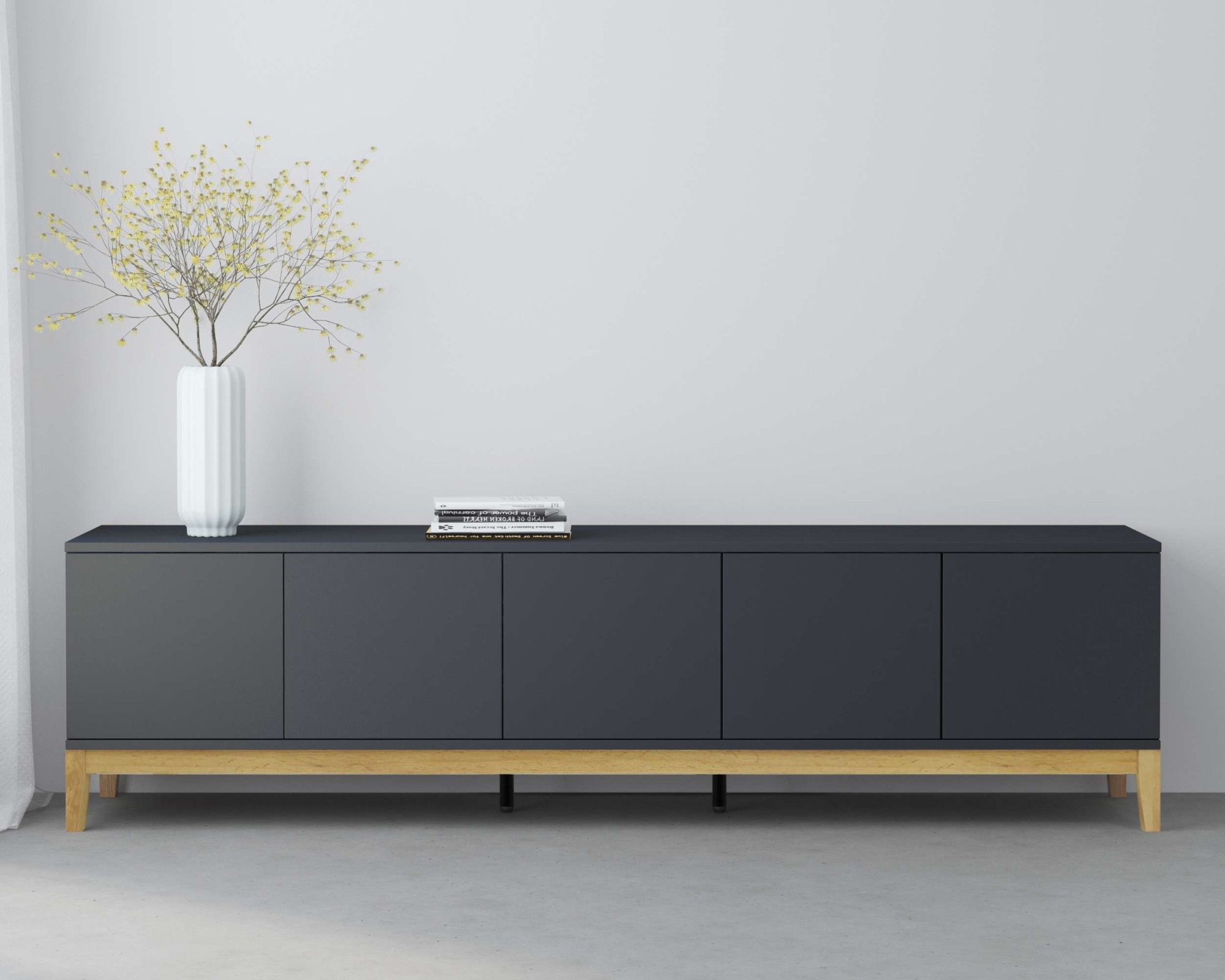 Image of GOODproduct Lowboard "Maryd" TV-Kommode mit Kabeldurchführung, Push-to-Open Funktion, Breite 200 cm