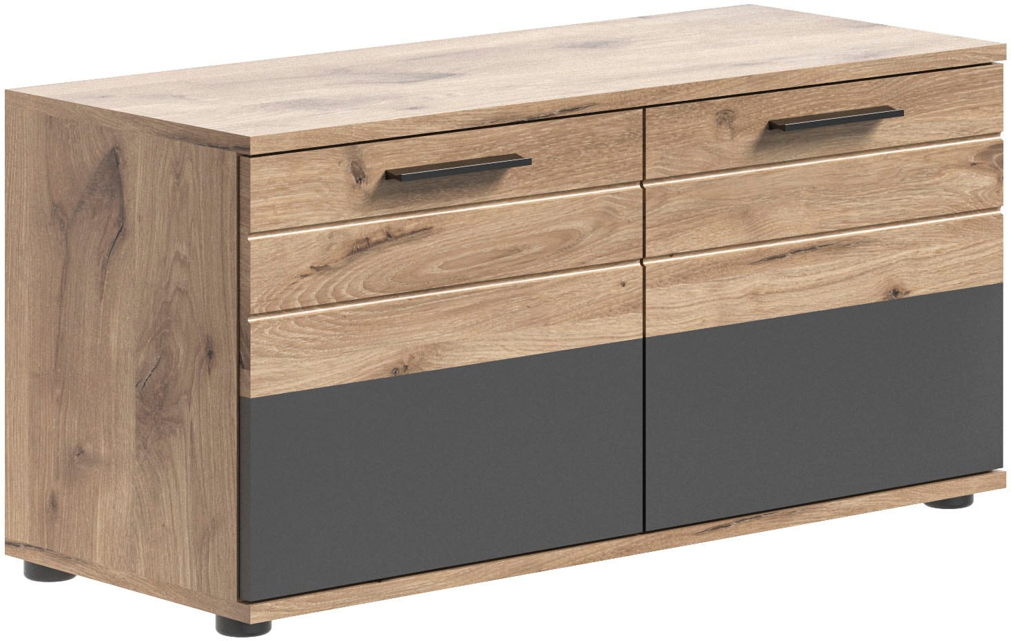 Image of Home affaire Sitzbank "Riga, Breite 90 cm, 2 Türen mit Softclose, 2 Einlegeböden, 4 Fächer" Rillenfräsung, Bank, Schuhbank, Garderobenbank, Dielenbank