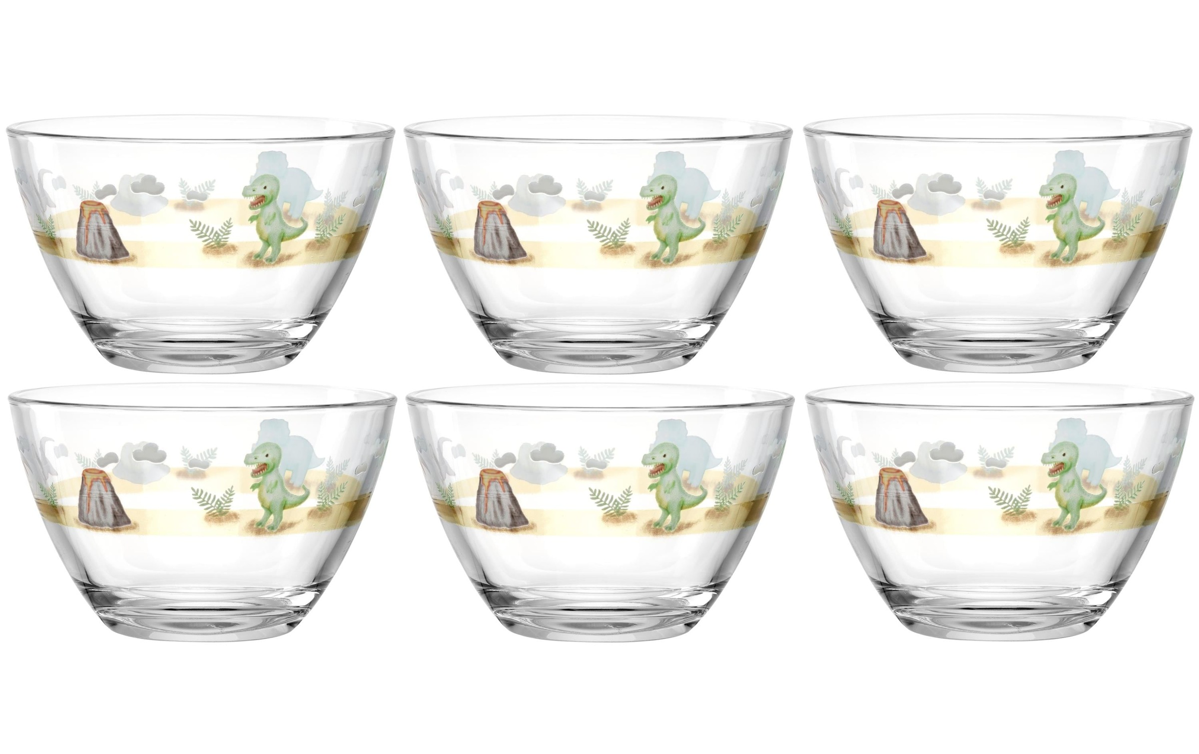 Image of LEONARDO Dessertschale "Avventura 400 ml, 6 Stück, Dinosaurier" 6 Stk. aus Glas