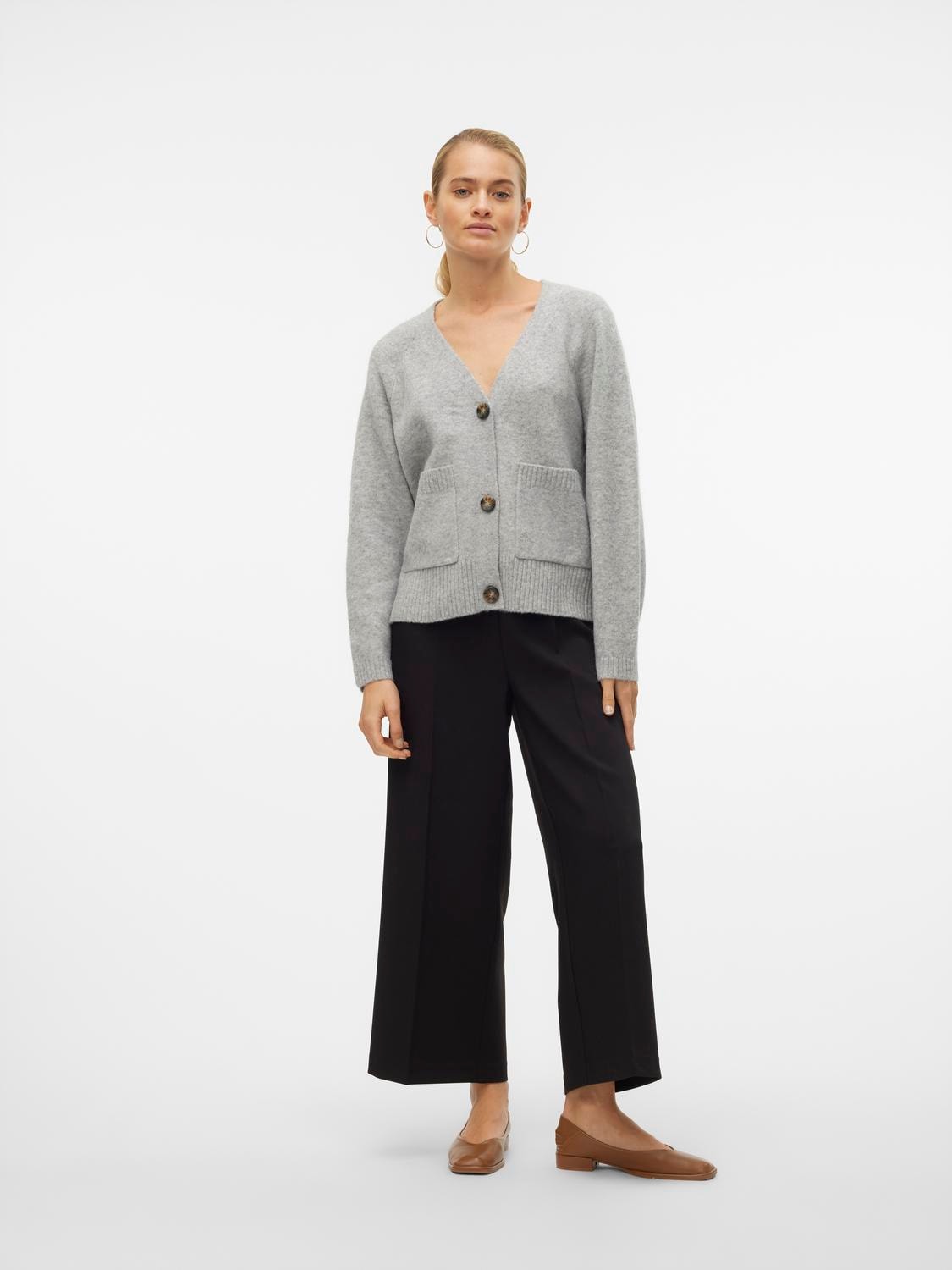 Vero Moda Strickjacke »VMBOOM LS V-NECK BUTTON CARDIGAN GA NOOS«