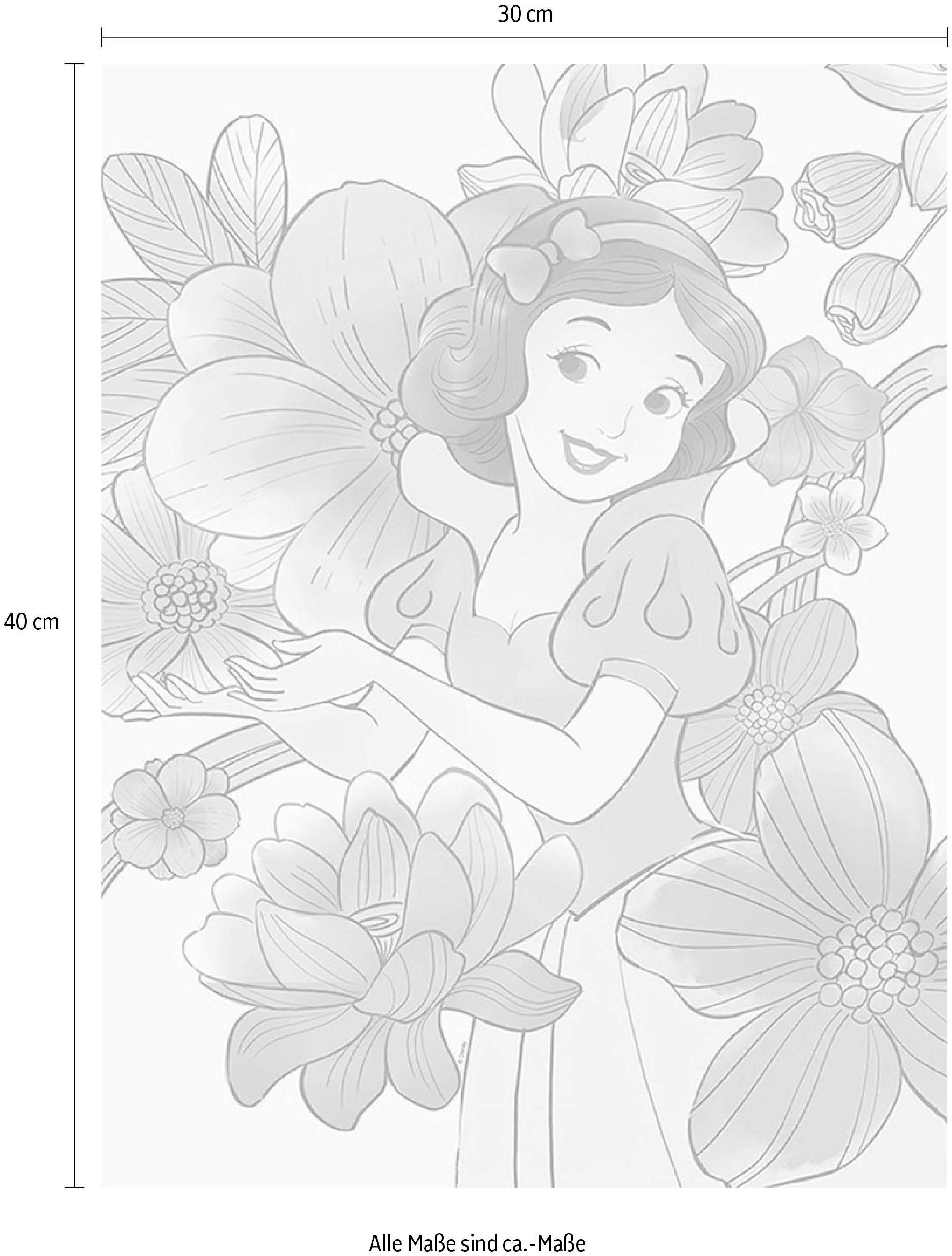 Komar Bild »Snow White Flowers«, Disney, (1 St.), Wandbild zur Dekoration im Kinderzimmer - ohne Rahmen