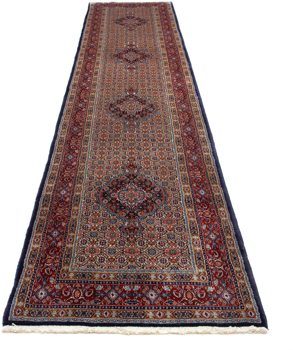 Image of morgenland Hochflor-Läufer »Moud Felder Rosso 390 x 83 cm«, rechteckig, 1 mm Höhe, Unikat mit Zertifikat bei Ackermann Versand Schweiz