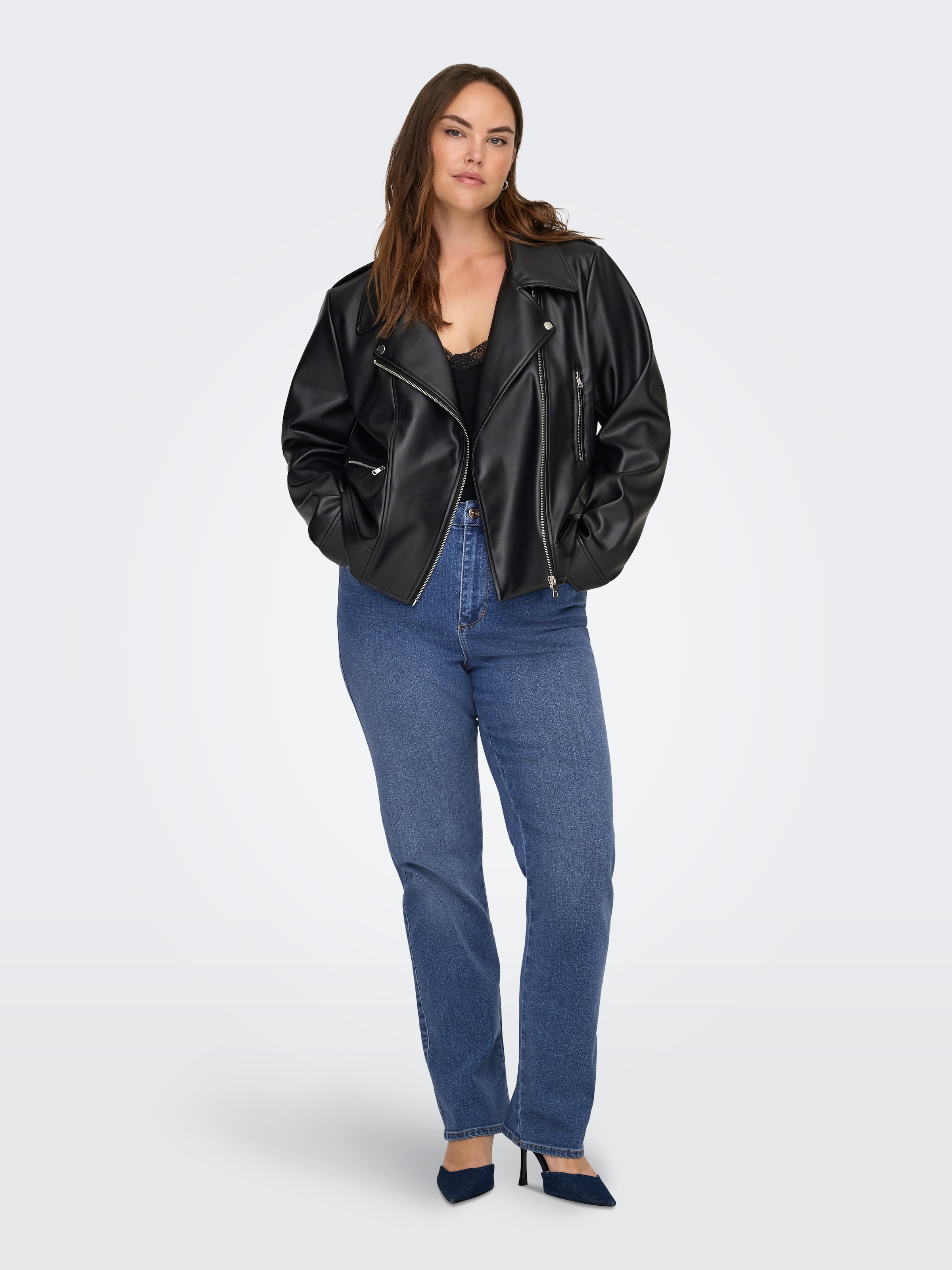 ONLY CARMAKOMA Veste en cuir »CARCARMEN FAUX LEATHER BIKER OTW NOOS«