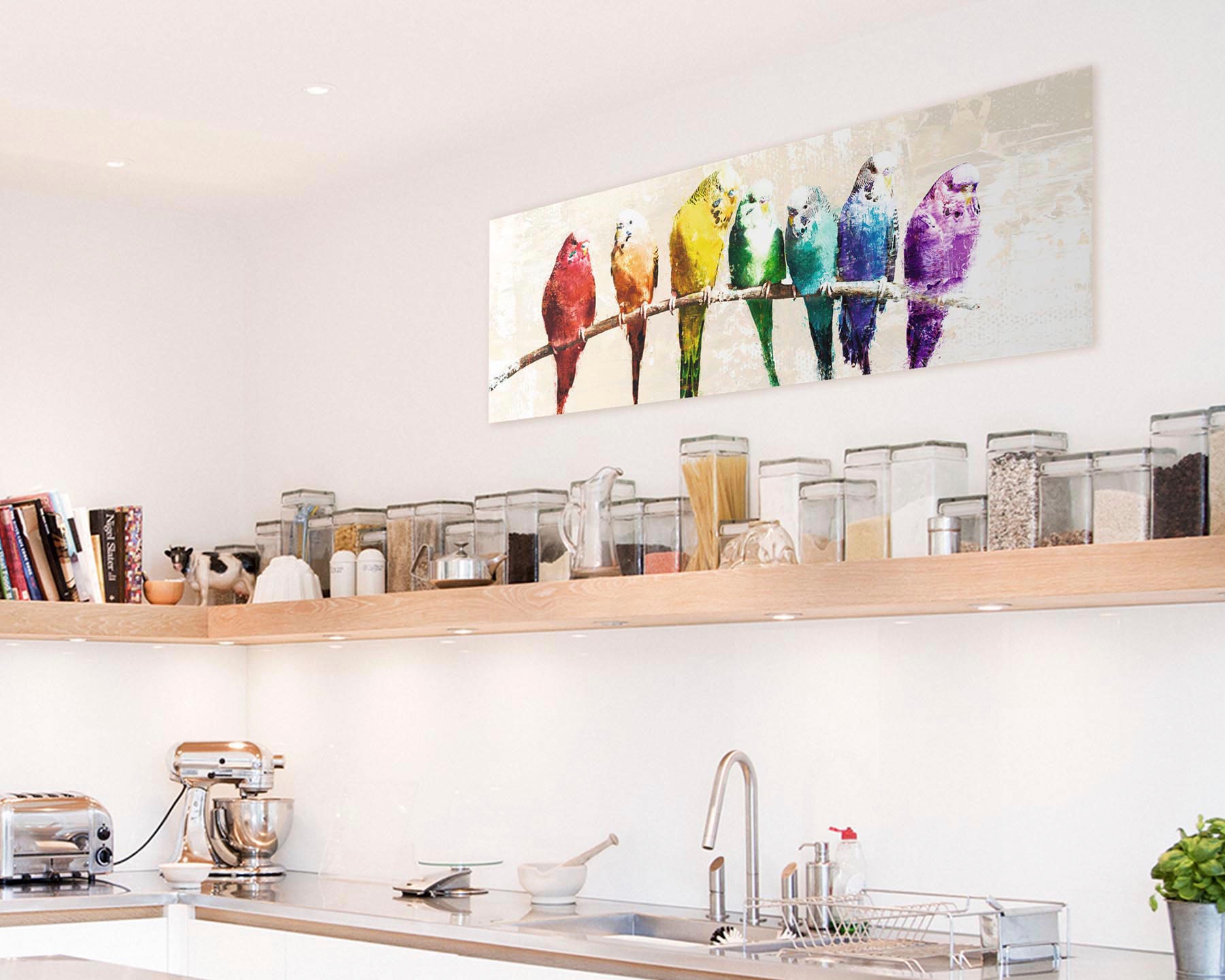 Image of Reinders! Holzbild »Deco Block 40x118 Rainbow Birds« bei Ackermann Versand Schweiz