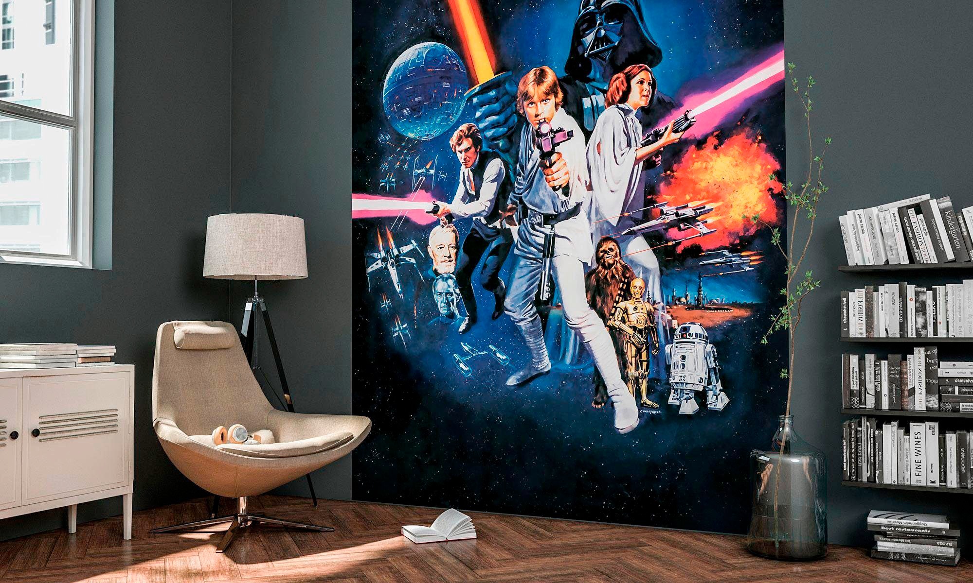 Komar Vliestapete »Digitaldruck Vlies - Star Wars Poster Classic 1 - Grösse 200 x 250 cm«, bedruckt, Kinderzimmer