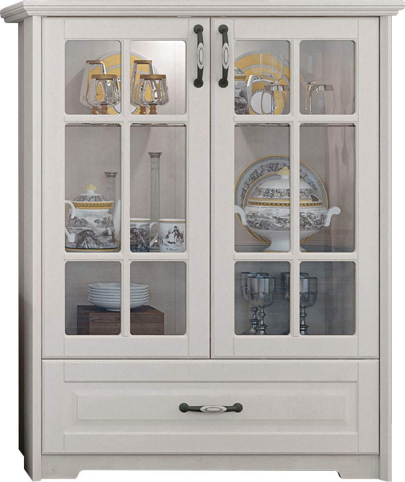 Image of GOODproduct Vitrine "Evergreen" UV lackiert, Tür mit Sicherheitsglas und Soft-Close-Funktion