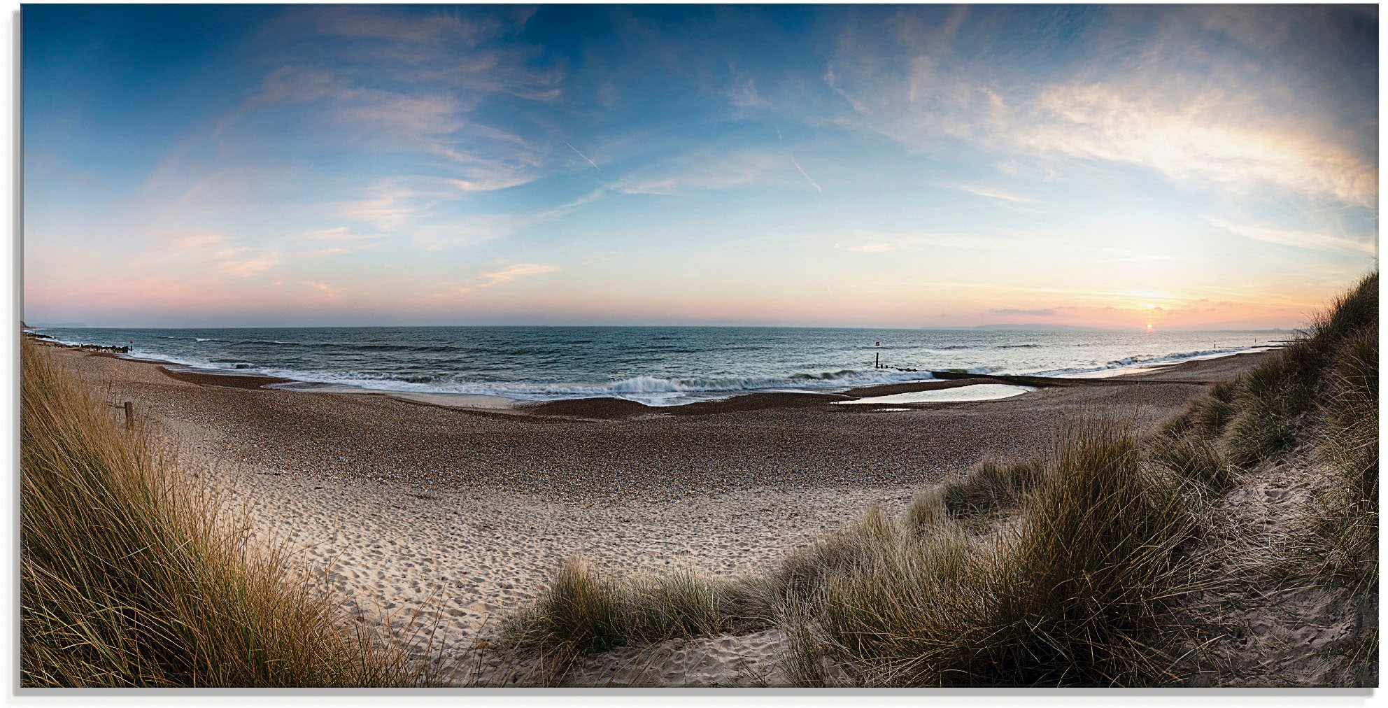 Image of Artland Glasbild "Strand und Sanddünen am Hengistbury Head" Küste 1 Stk. tlg. in verschiedenen Grössen