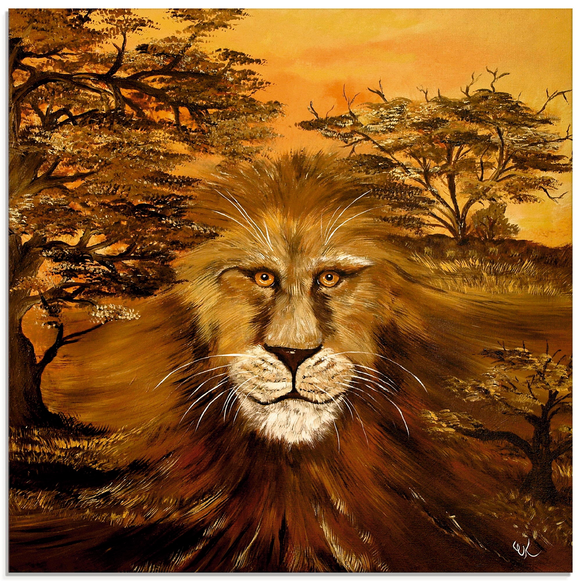 Artland Glasbild »Löwe des Landes«, Animal Fantasy, (1 St.), in  verschiedenen Grössen bequem kaufen