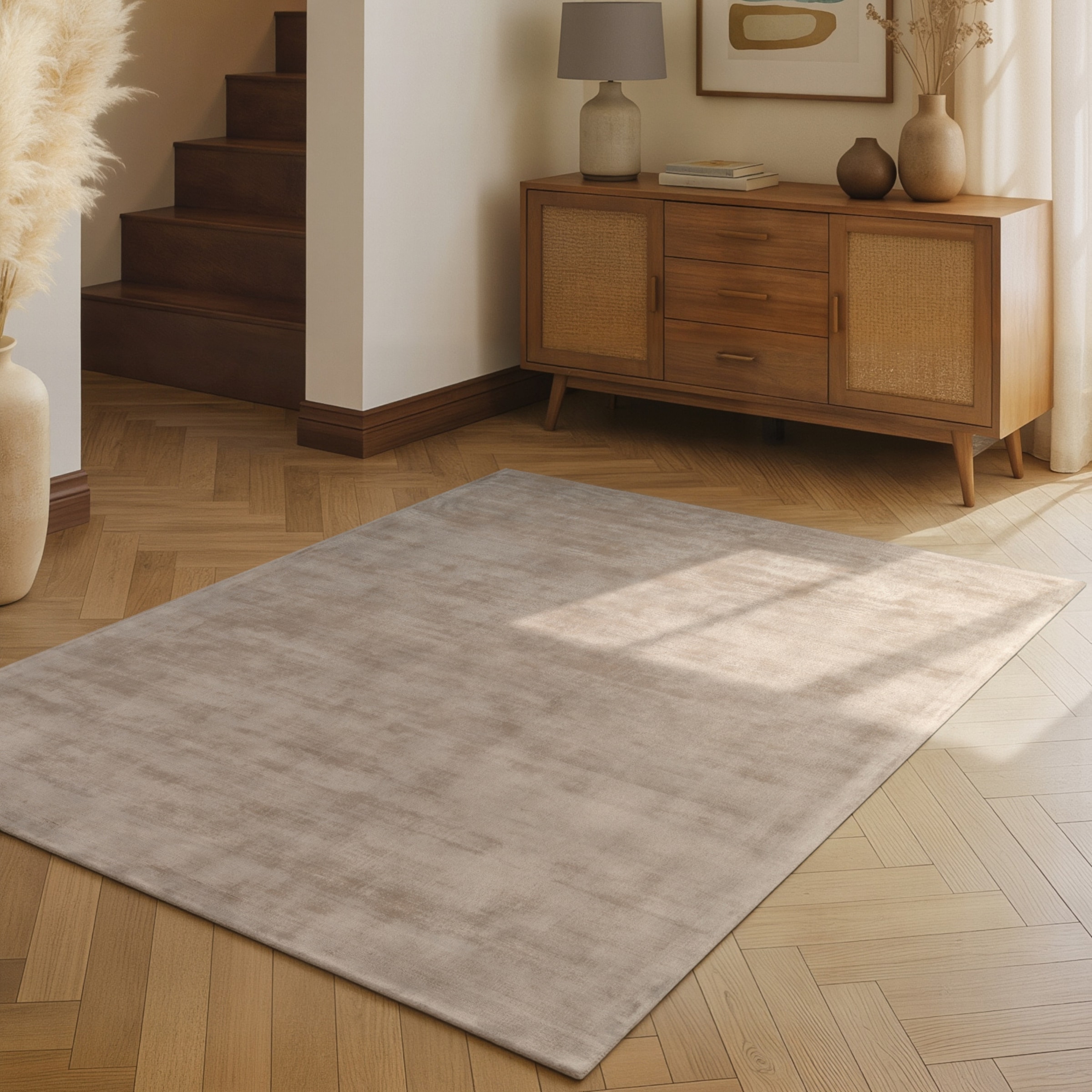 Image of vikosa Teppich "Noemi" rechteckig 10 mm Höhe Dezenter Glanz, Weich, Seidenoptik, Viskose, Wohnzimmer, Schlafzimmer