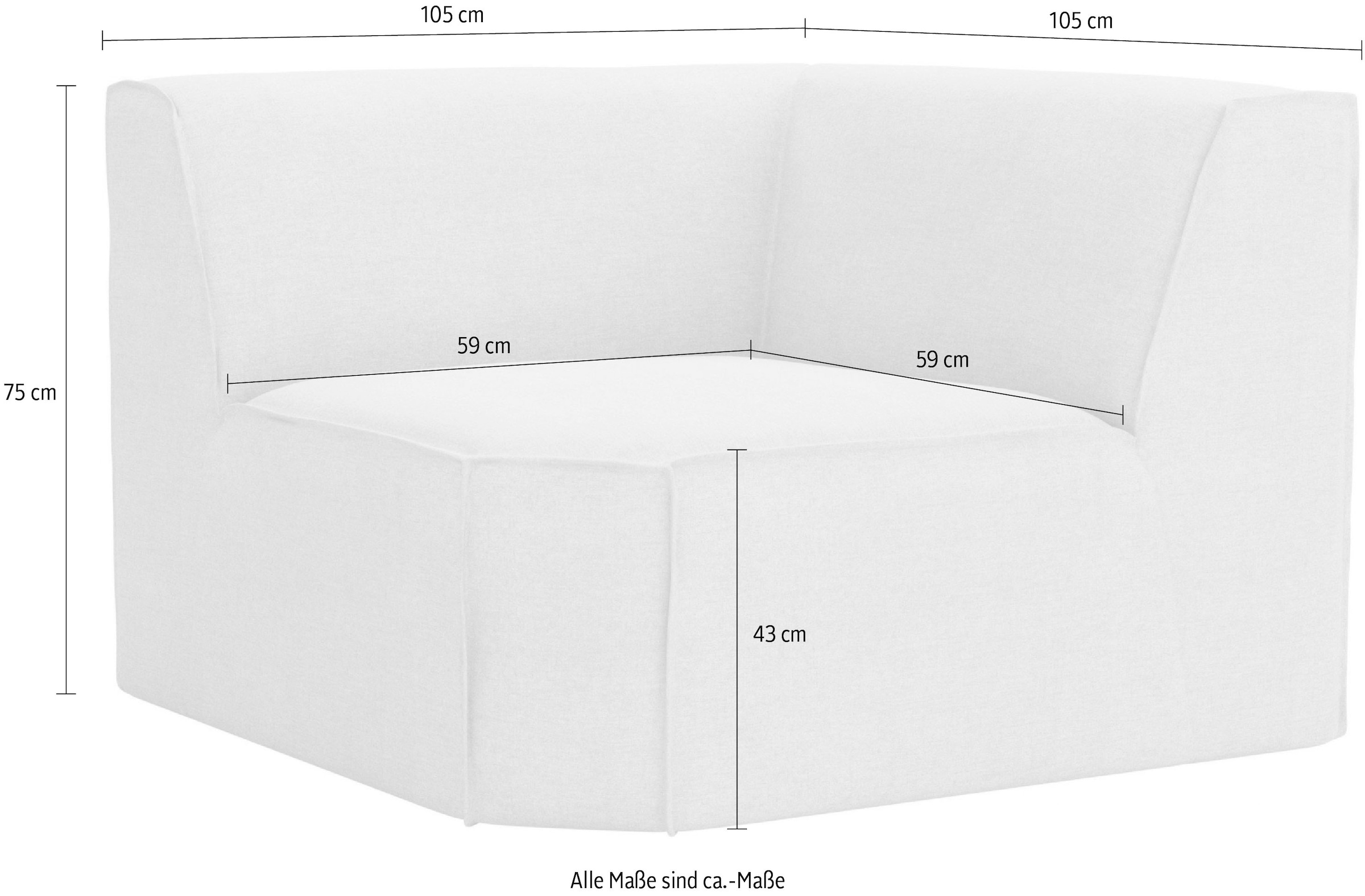 RAUM.ID Sofa-Eckelement »Norvid«, modular, mit Kaltschaum, grosse Auswahl an Modulen und Polsterung