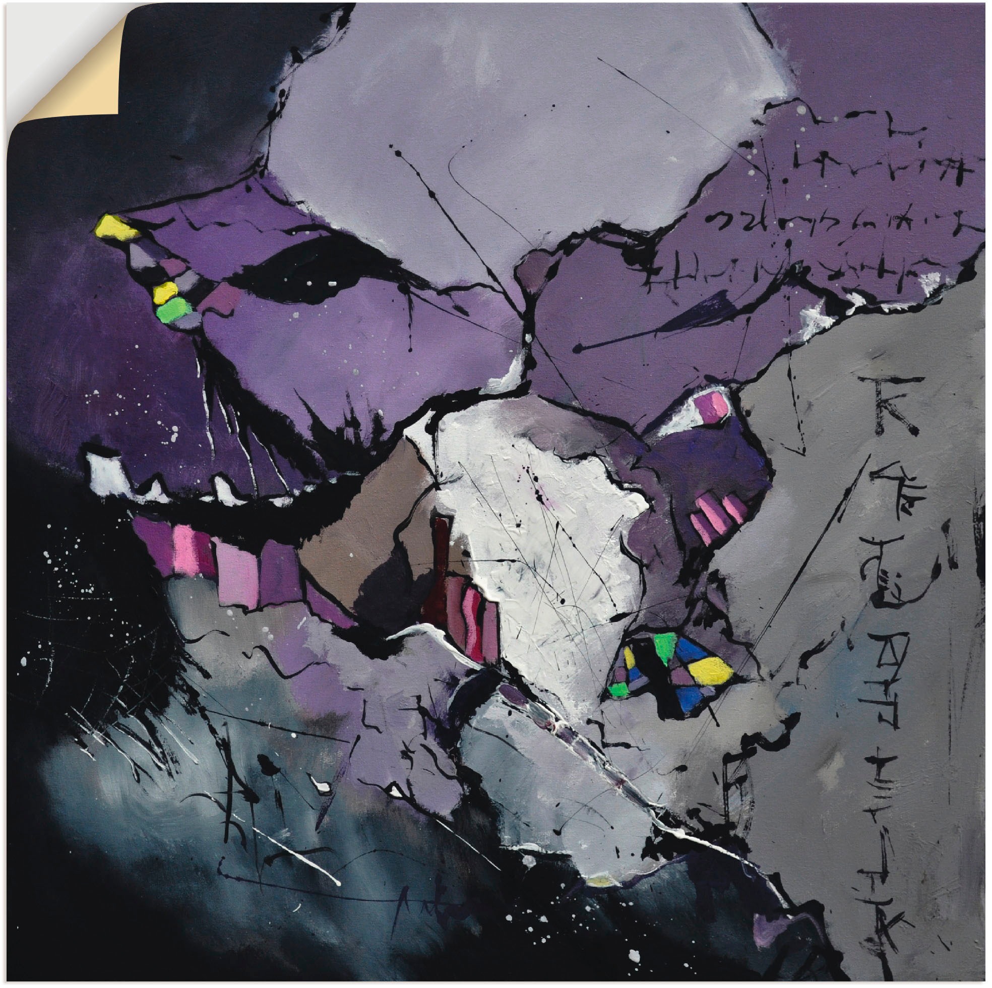 Image of Artland Wandbild »Abstraktes Gemälde«, Muster, (1 St.), in vielen Grössen & Produktarten - Alubild / Outdoorbild für den Aussenbereich, Leinwandbild, Poster, Wandaufkleber / Wandtattoo auch für Badezimmer geeignet bei Ackermann Versand Schweiz