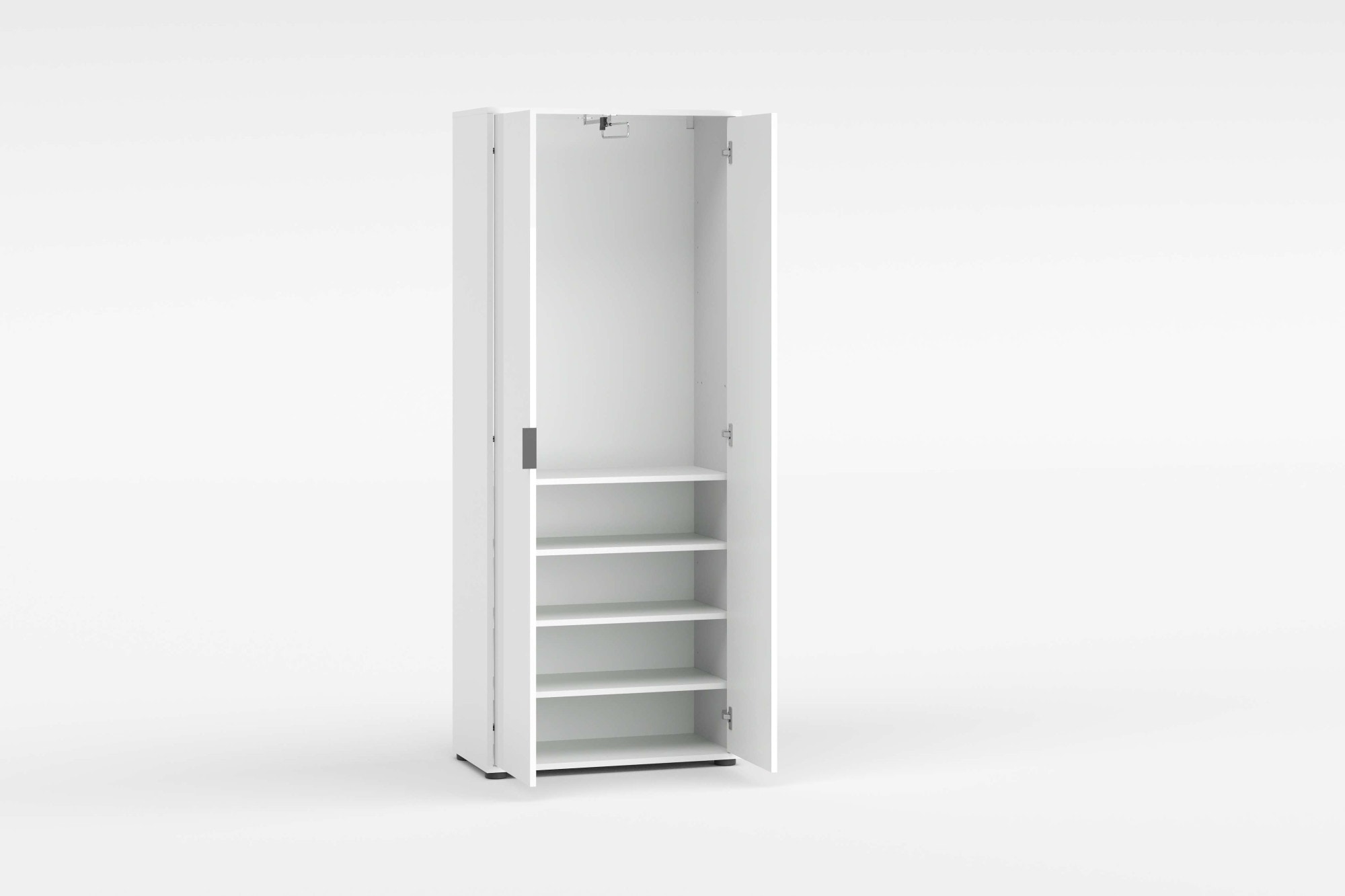 Home affaire Mehrzweckschrank »Stauraumschrank , Breite 72,5 cm , Höhe 178 cm« 1 Stk. tlg. 2 Türen, 4 Einlegeböden,1 Auszugsstange - Schrank hochglanz lackiert