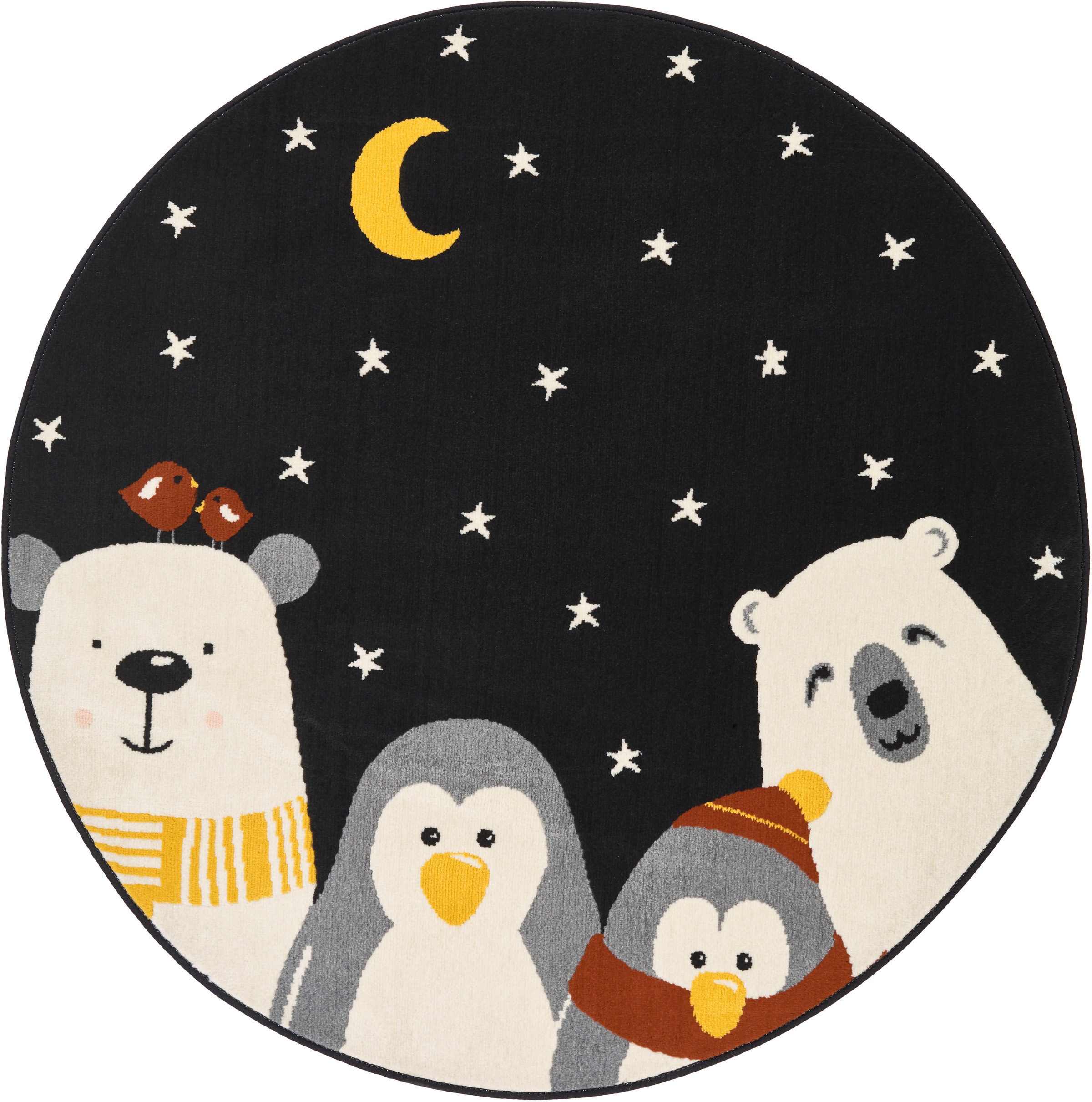Image of Zala Living Kinderteppich »Dream Team«, rund, 9 mm Höhe, Tiermotiv, Mond, Kurzflor, Sterne, Kinderzimmer, Strapazierfähig, Pflegeleicht, Robust bei Ackermann Versand Schweiz
