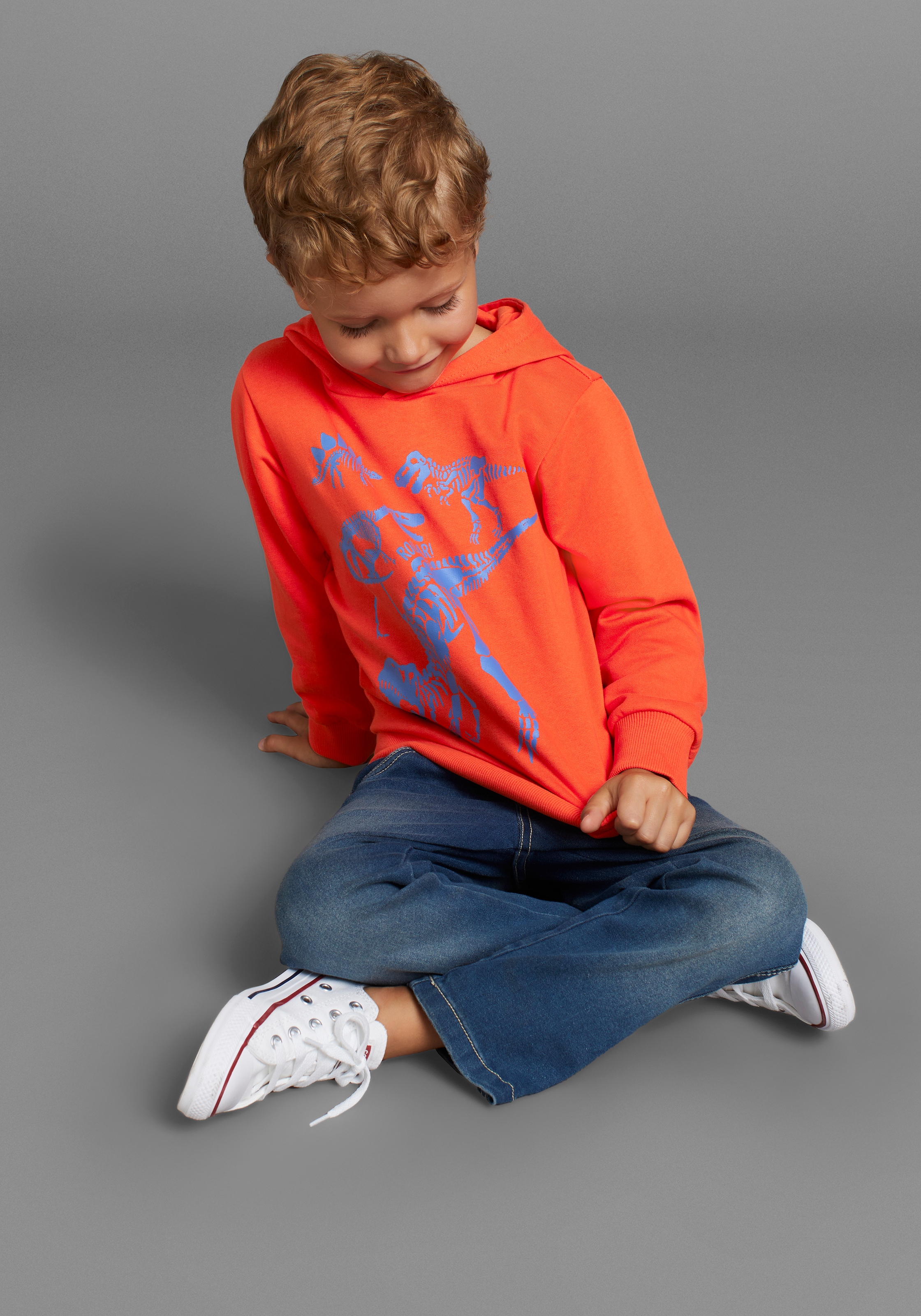 KIDSWORLD Kapuzensweatshirt »DINO«, für kleine Jungen