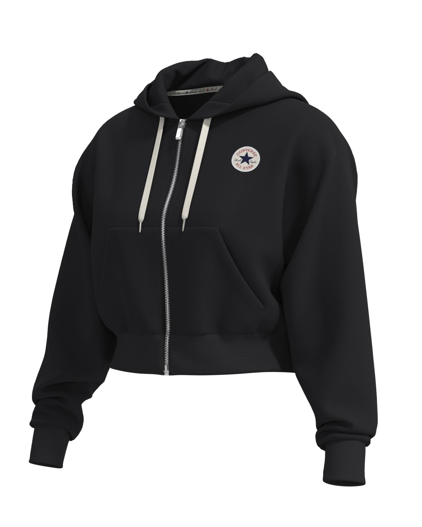 Converse Kapuzensweatjacke »SIGNATURE FULL-ZIP« mit Full-Zip, aus Baumwolle und Polyester, in den Grössen XS bis XXL