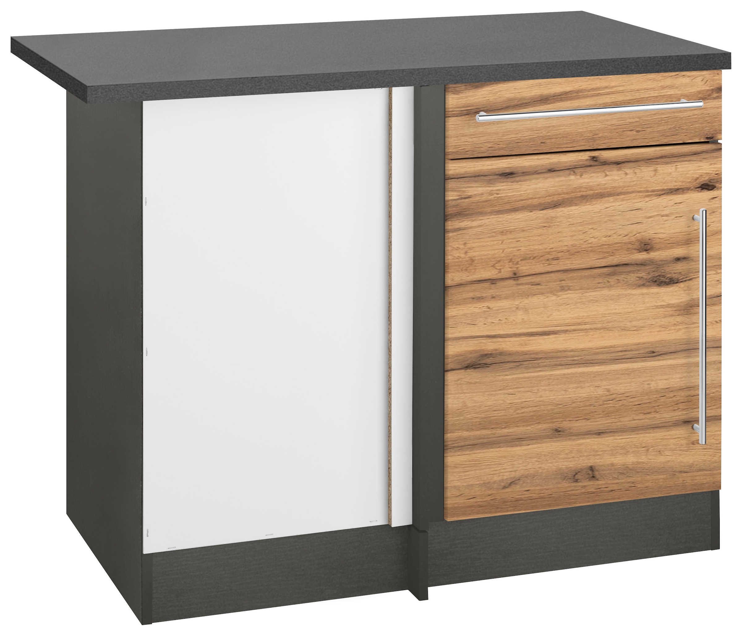 Image of KOCHSTATION Eckunterschrank "KS-Samos" mit Metallgriff