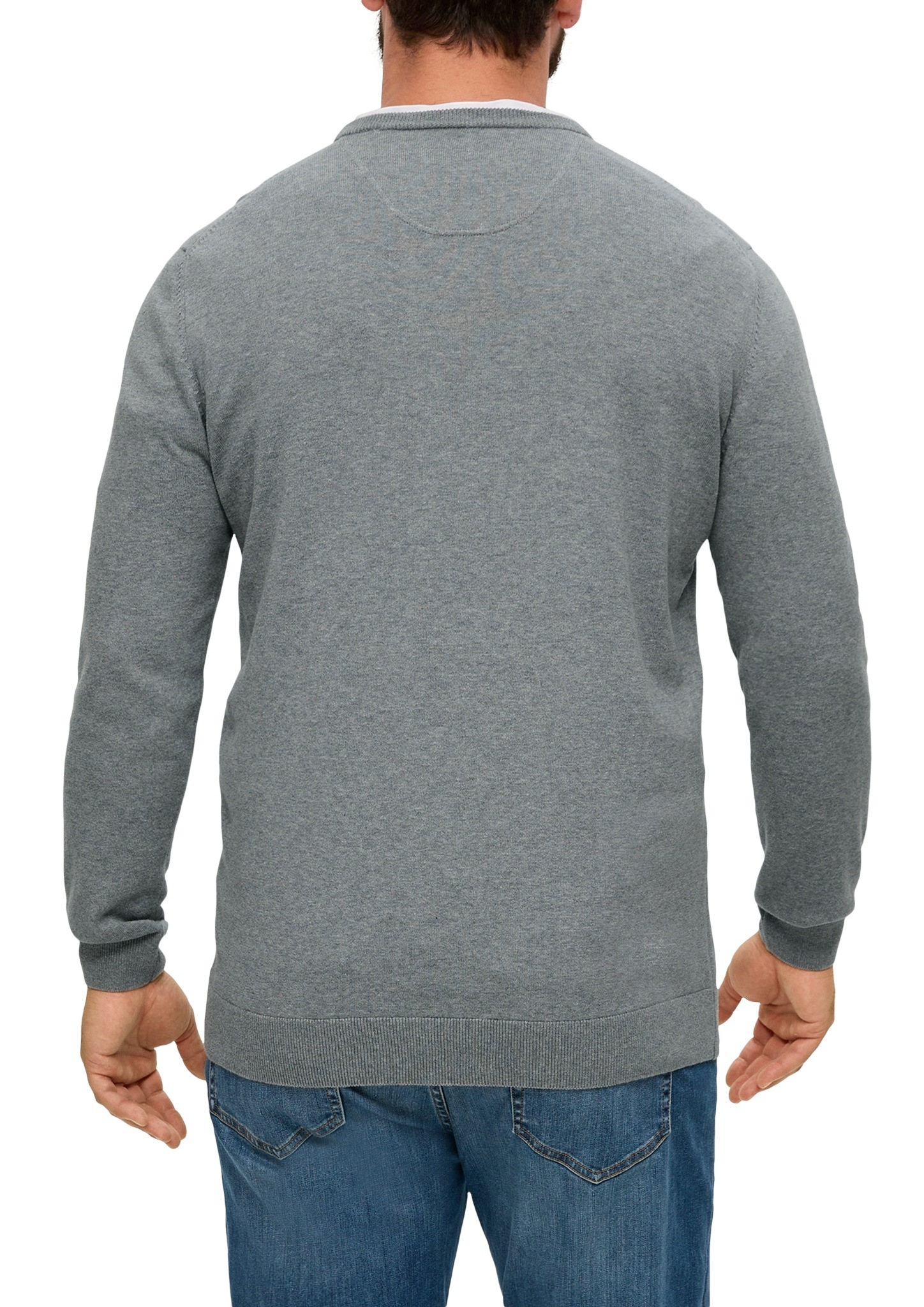 s.Oliver Men Big Sizes Strickpullover mit Logostickerei - Grosse Grössen