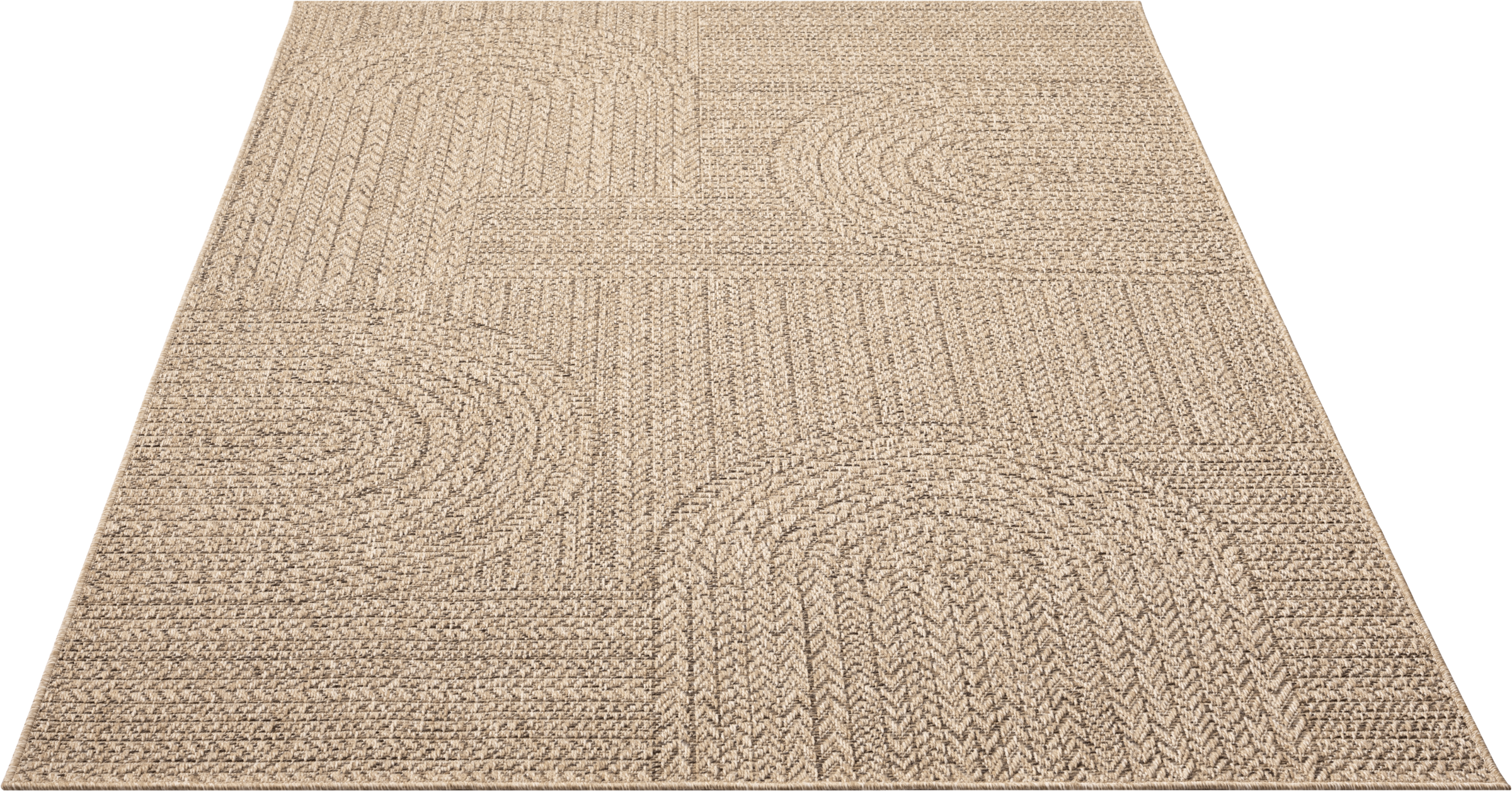 merinos Teppich »Kenzy 7«, rechteckig, 1 mm Höhe, robuster In- und Outdoor Teppich im natürlichen Jute-Look, wetterfest