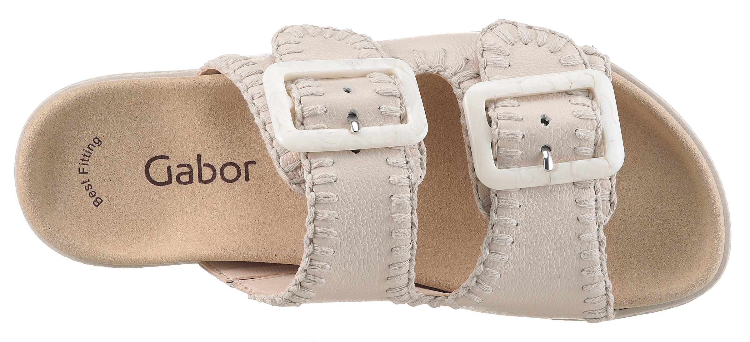 Gabor Pantolette  , Plateau, Bequemschuh, Sommerschuh mit praktischen Klettverschlüssen