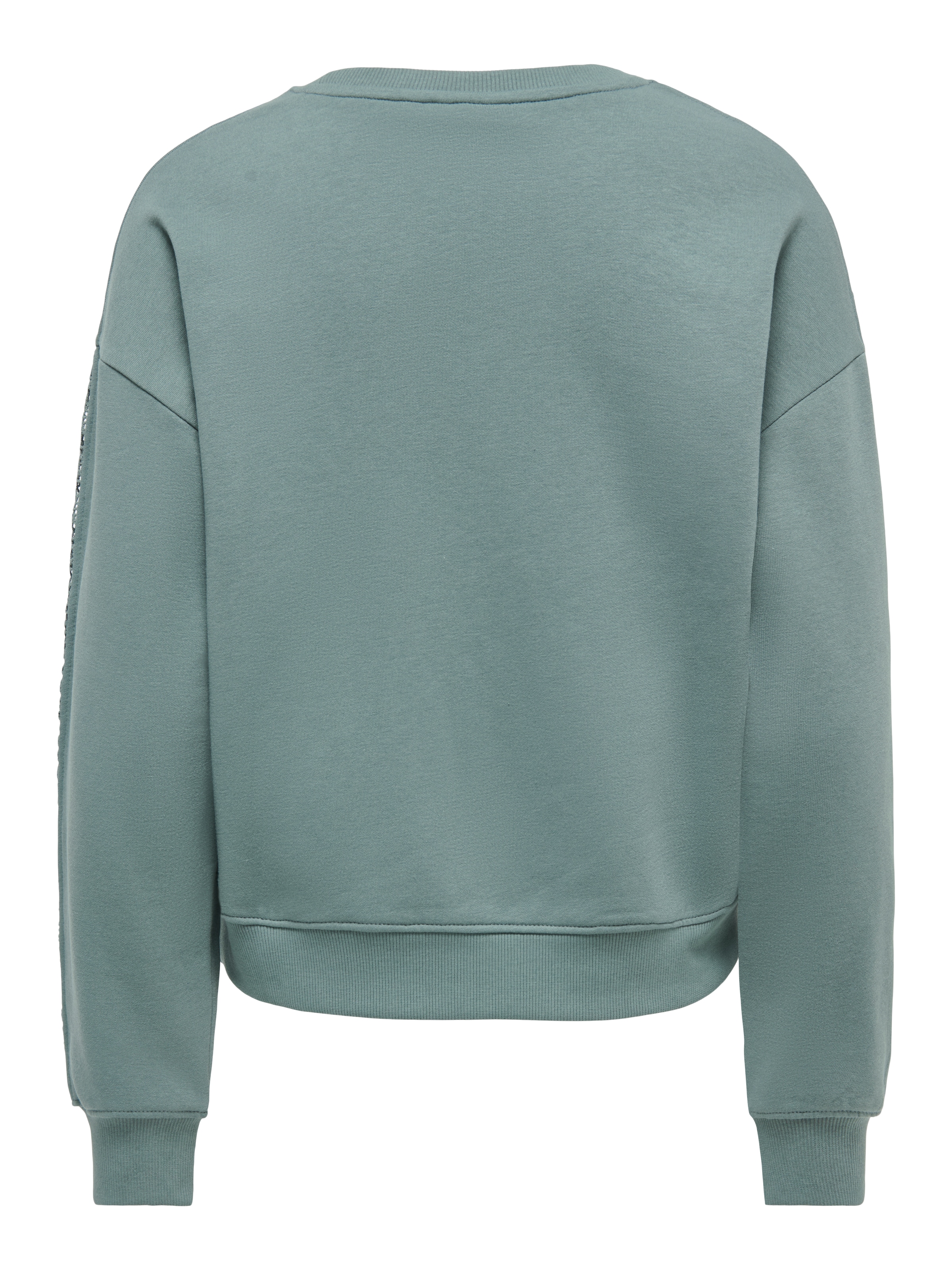 ONLY Sweatshirt »ONLSTILLA L/S O-NECK LACE DETAIL CS SWT«, Baumwollmischung, regular fit
