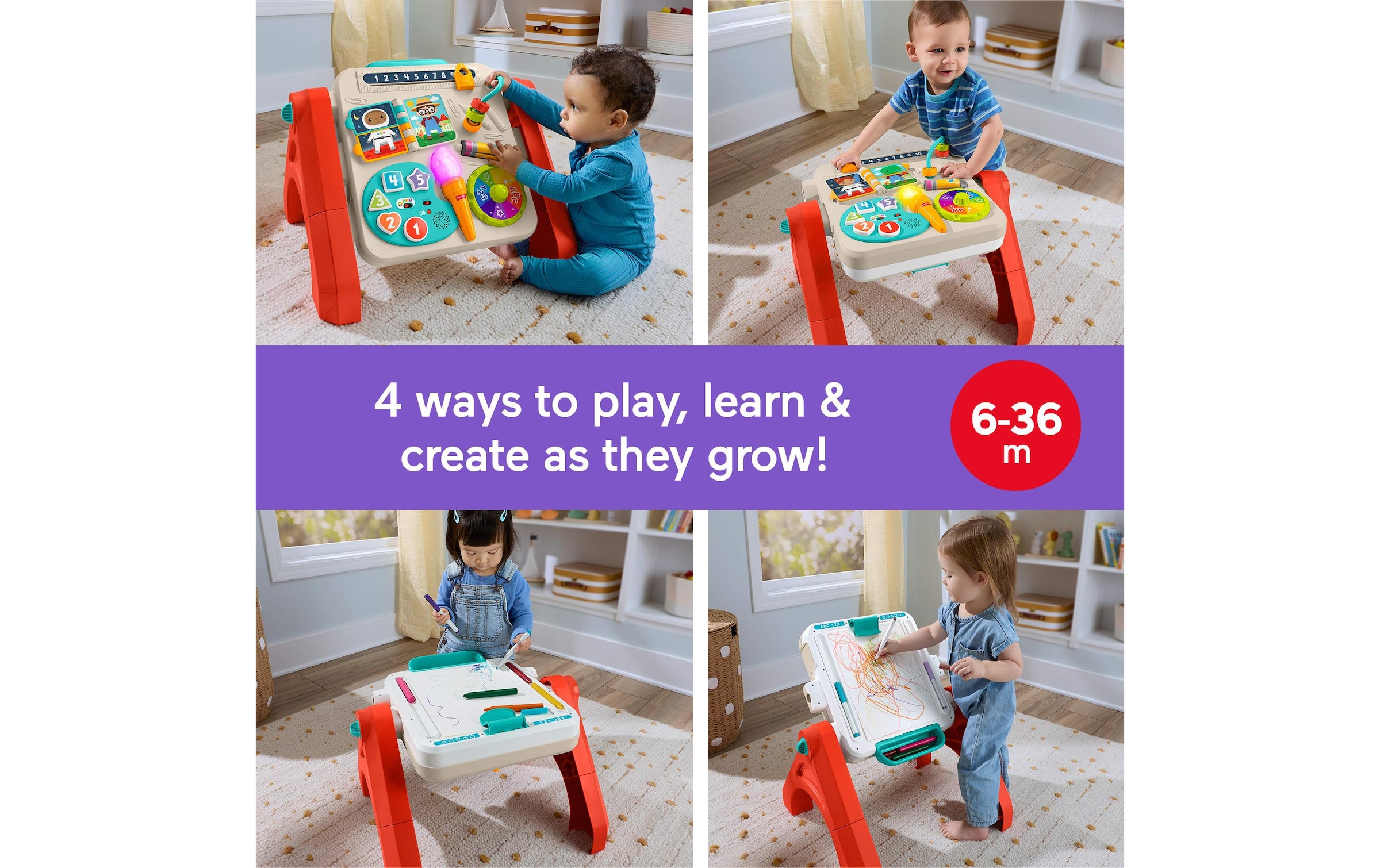 Fisher-Price® Lernspielzeug »4-in-1 Spiel- und Maltisch«