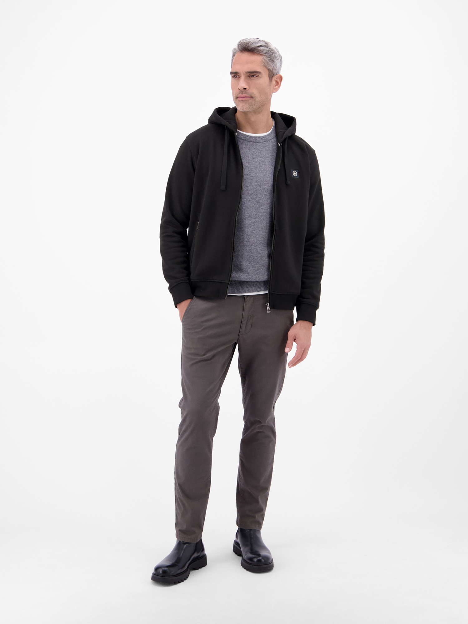 LERROS Veste sweat »Hoodie Sweat-Jacke« Kapuzensweatjacke mit Tunnelzug und seitlichen Reissverschlusstaschen