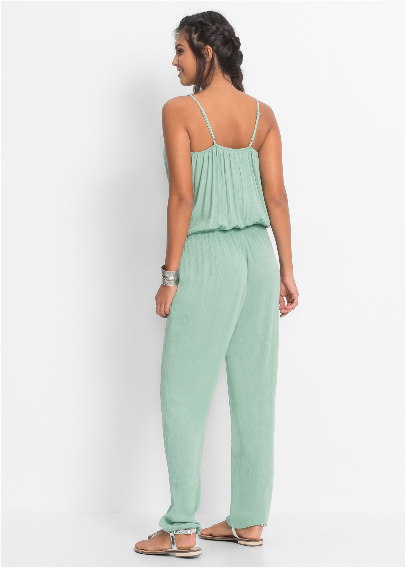 bonprix Jumpsuit »Jumpsuit aus strukturierter Viskose« aus strukturierter Viskose, seitliche Eingrifftaschen
