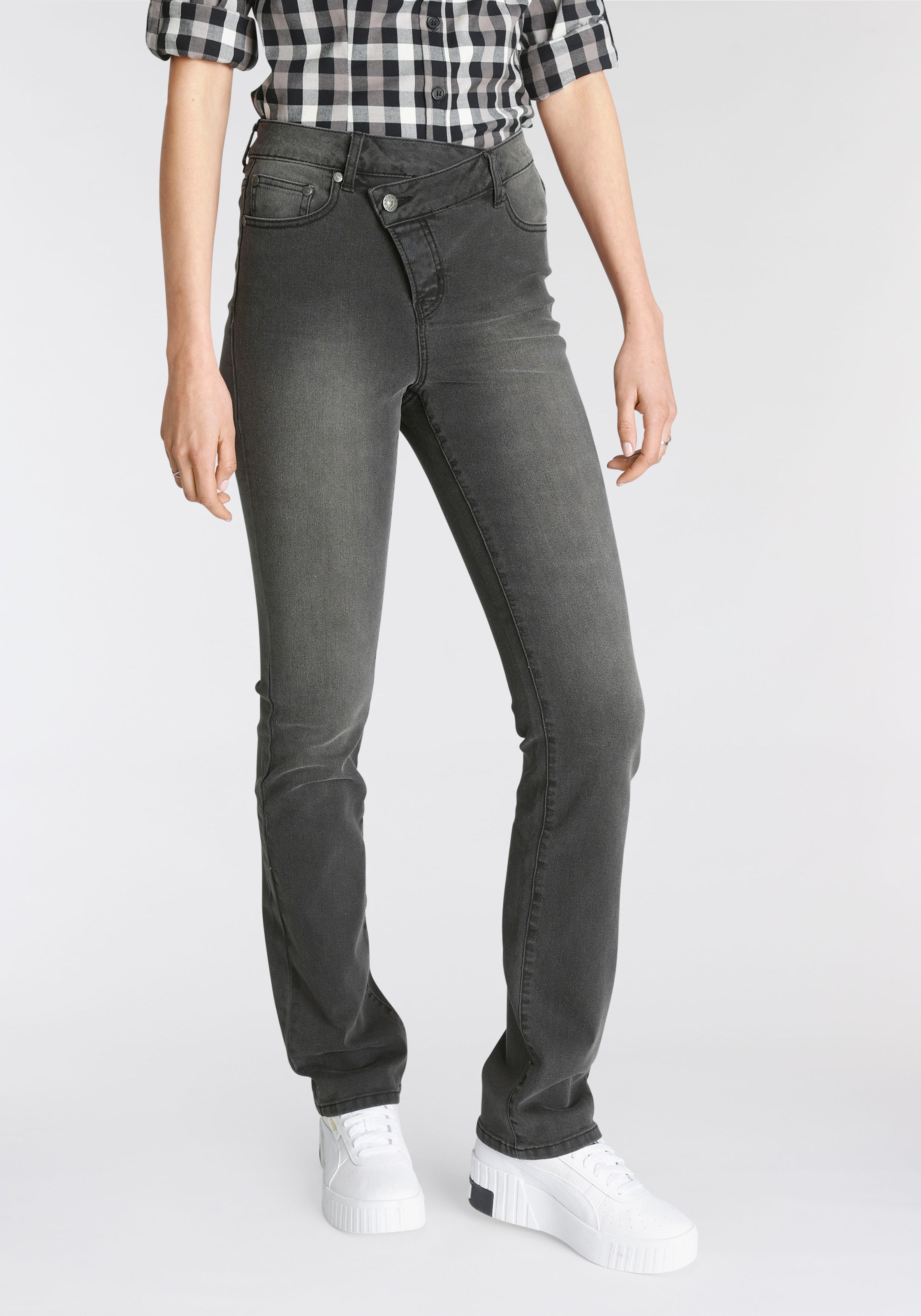Image of Arizona Gerade Jeans »Jeans crossed waist«, High waist bei Ackermann Versand Schweiz
