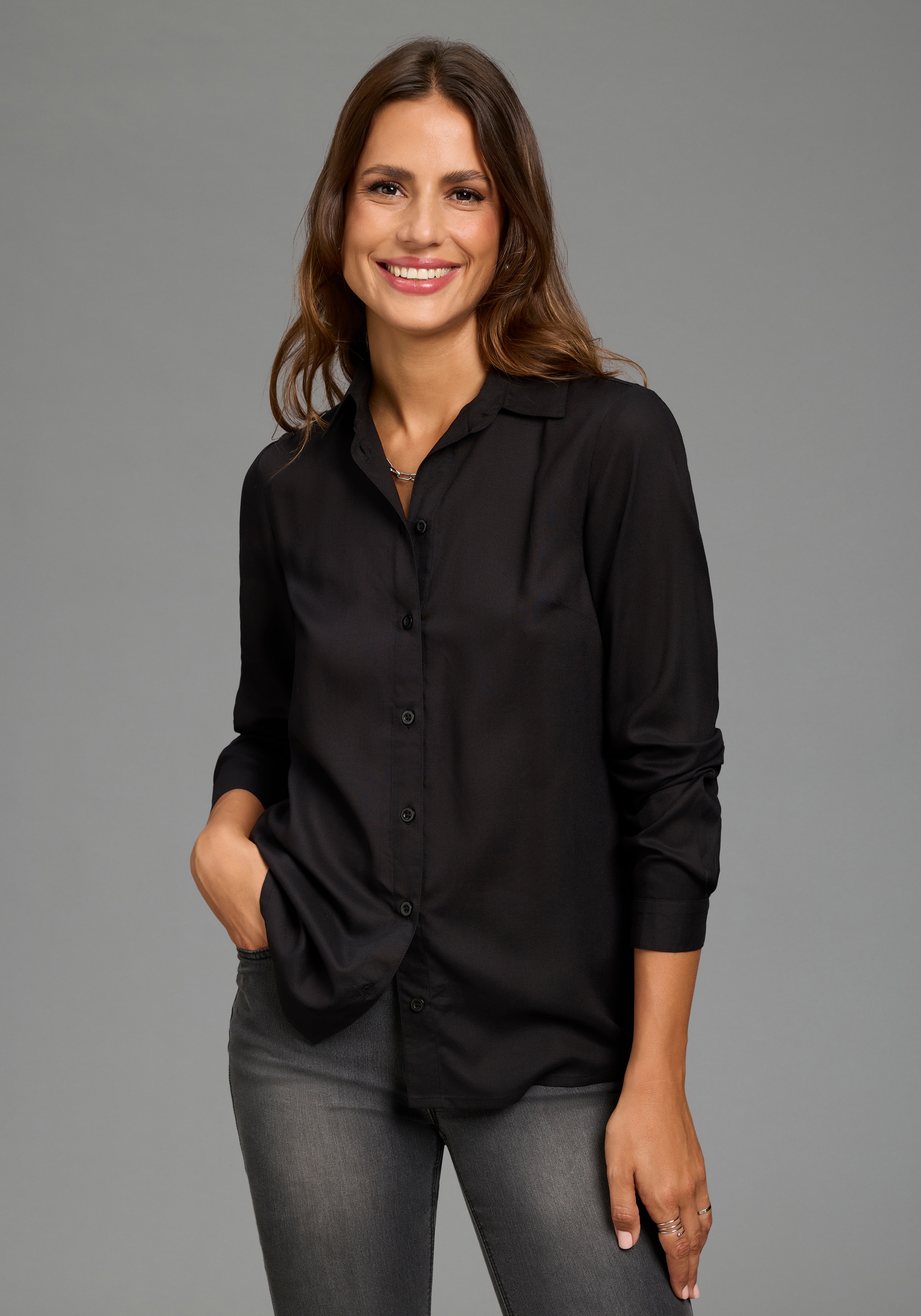 Laura Scott Paquet, pack de 2,  manches longues, en viscose, 1x uni et 1x imprimé