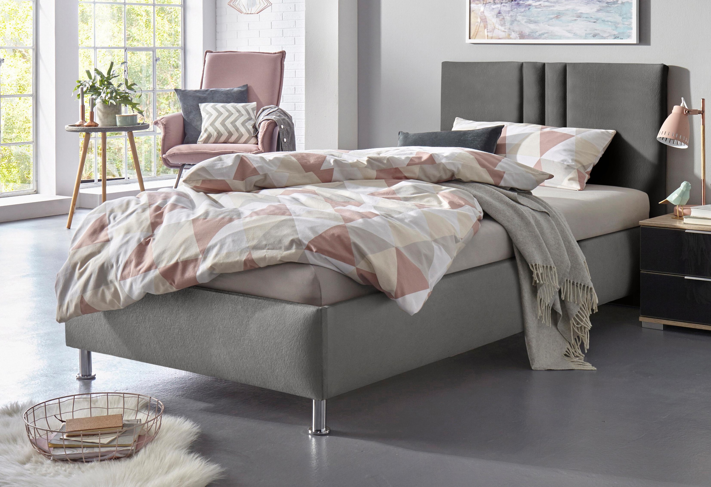 Image of Westfalia Schlafkomfort Polsterbett »Elba«, wahlweise mit LED-Beleuchtung bei Ackermann Versand Schweiz