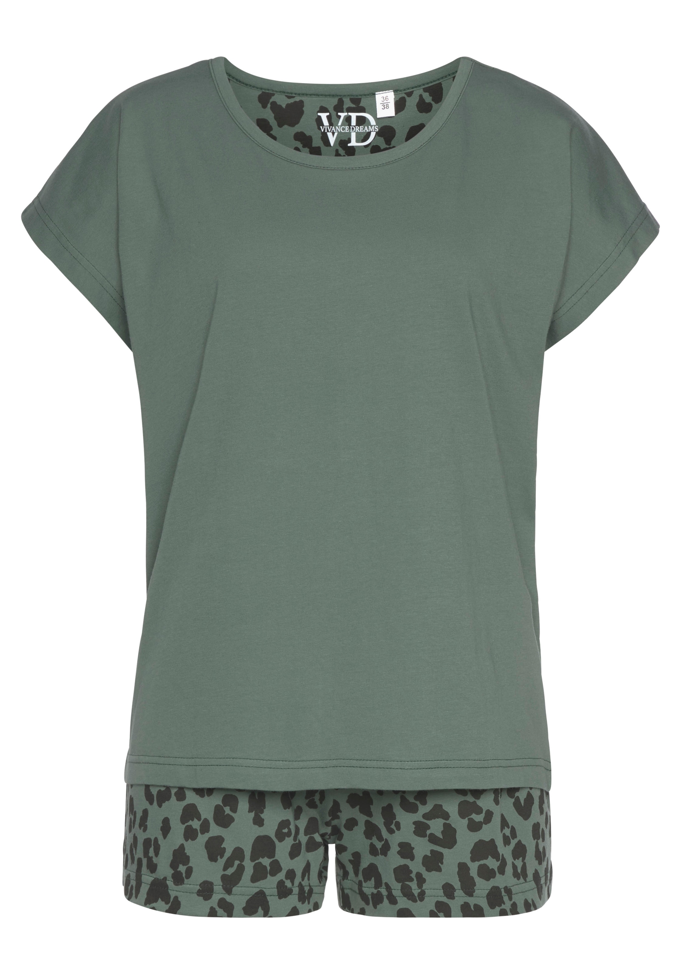 Vivance Dreams Shorty, (Packung, 4 tlg., 2 Stück), mit Animal-Print