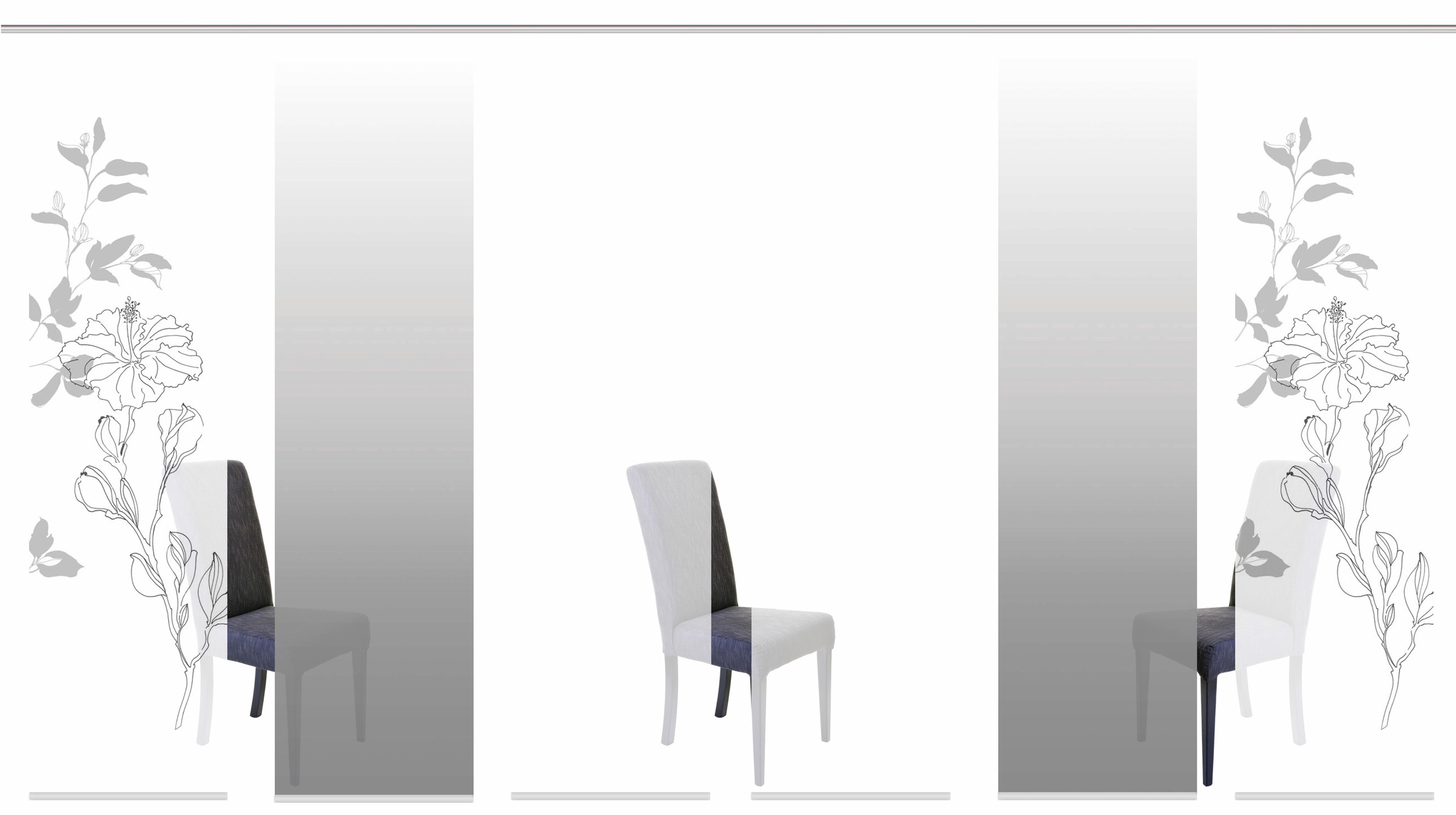 Image of HOME WOHNIDEEN Schiebegardine »DENVER«, (6 St.), HxB: 245x60, inkl. Befestigungszubehör bei Ackermann Versand Schweiz