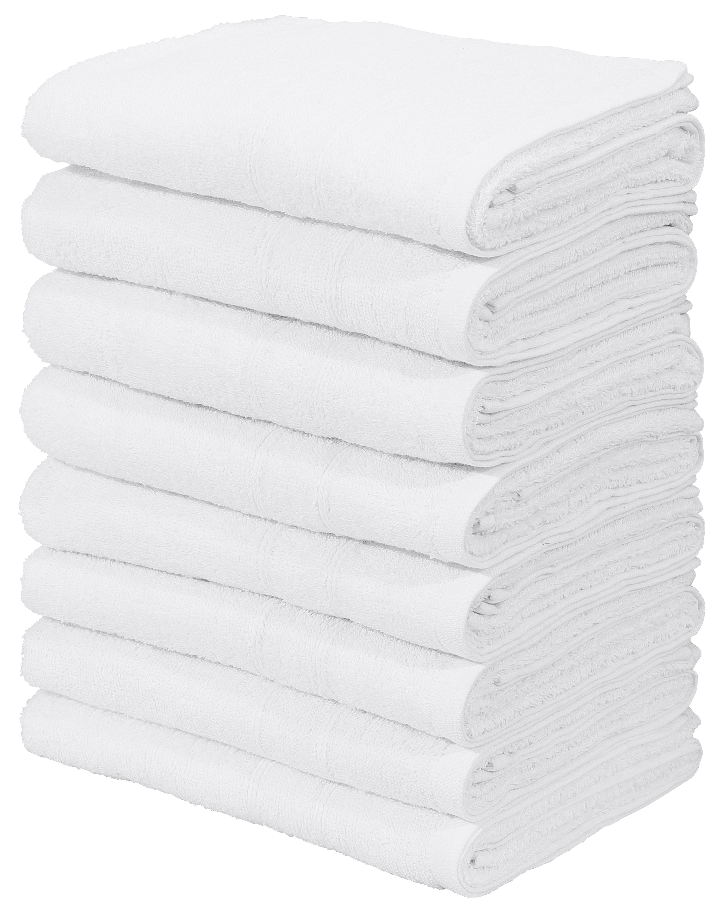 Image of GOODproduct Handtuch Set "Inga, 8 tlg. Handtuch-Set 50x100cm" Handtücher mit feiner Bordüre, 100% Baumwolle, einfarbig, weich