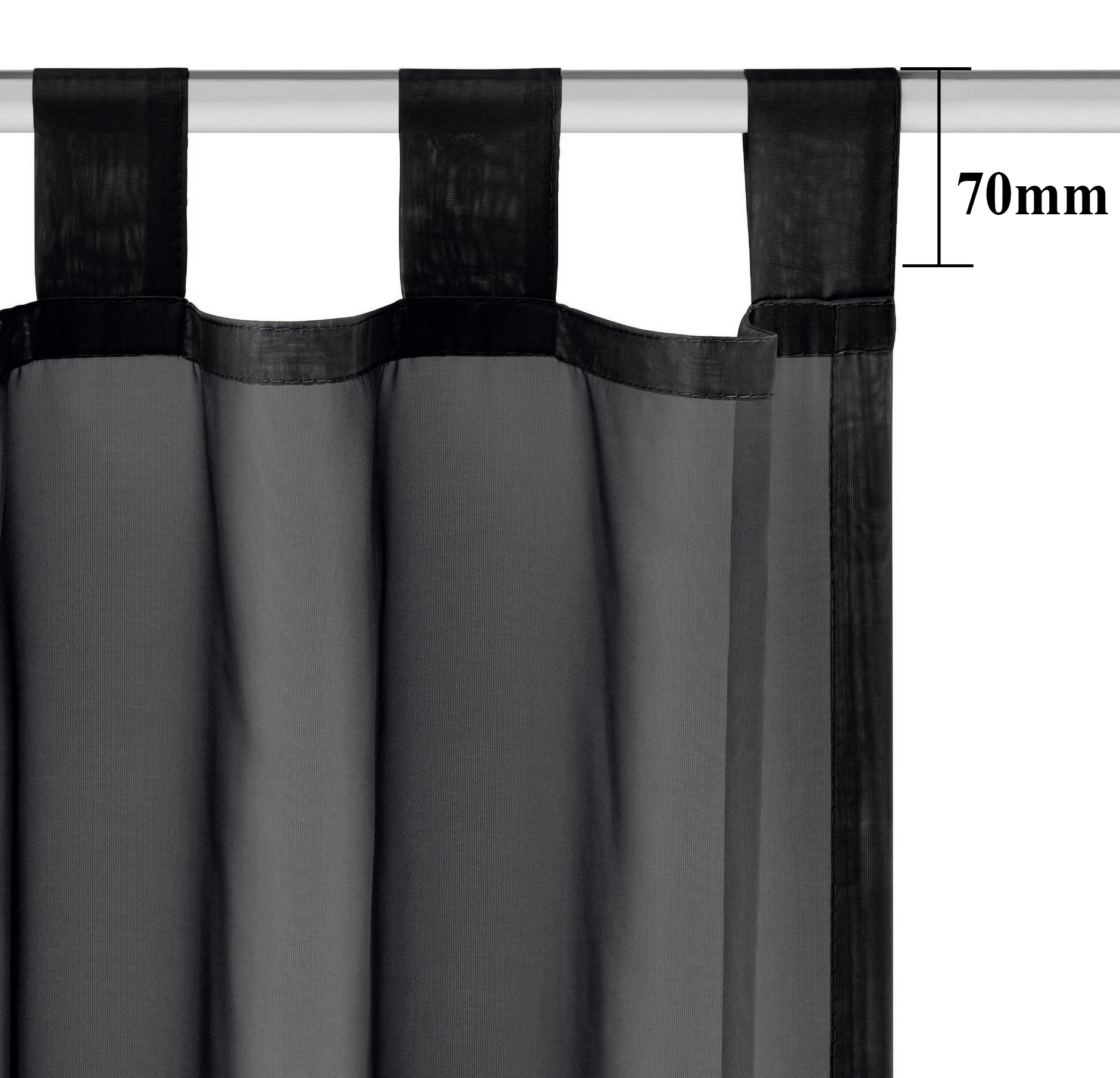 GOODproduct Gardine »XANA« Schlaufen 1 Stk. tlg. Bestseller, einfarbig, 1 Schal, pflegeleicht, preiswert!