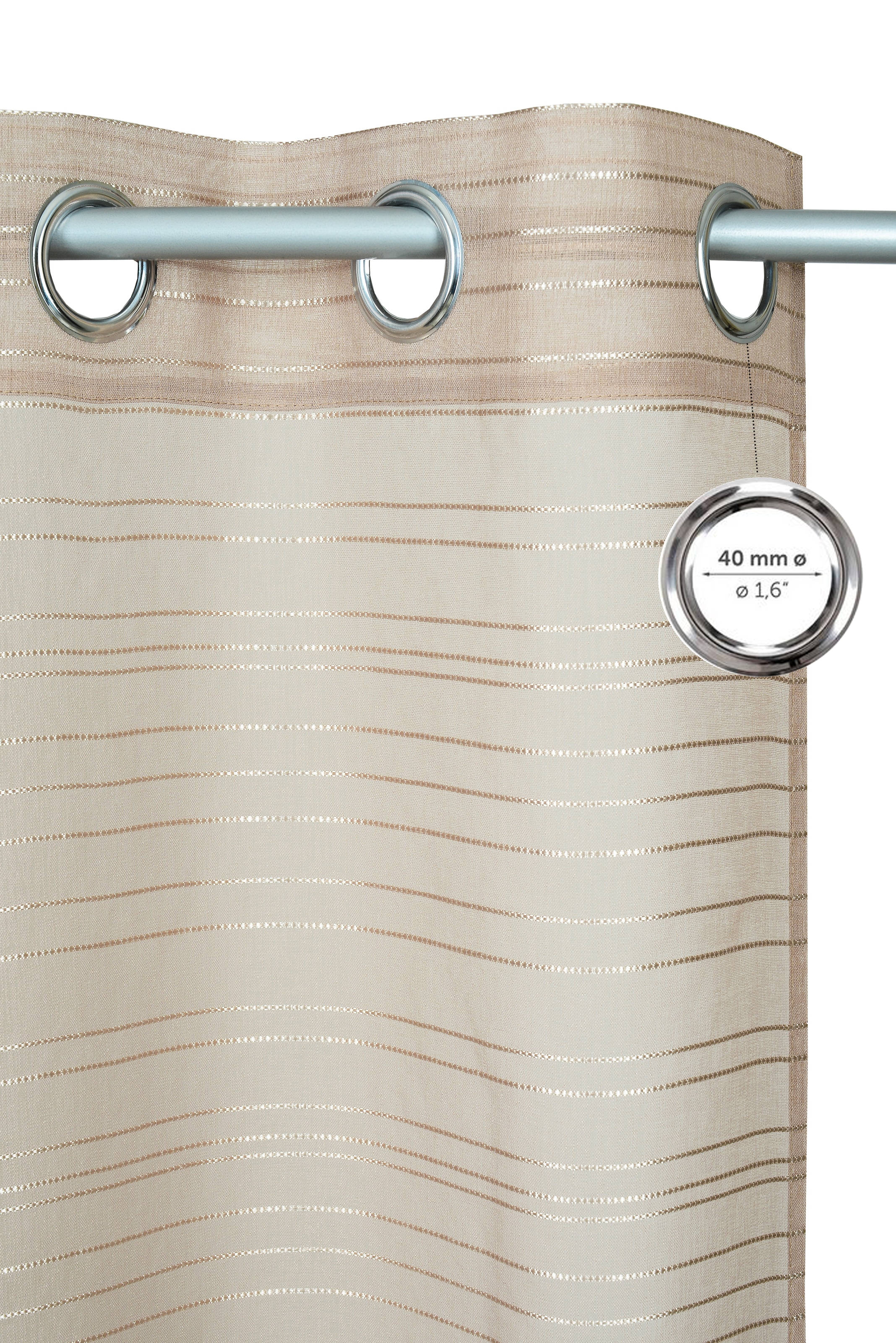 Bruno Banani Rideau »Linus« Oeillets 1 cuis tlg. 1 Schal, eingewebte Querstreifen