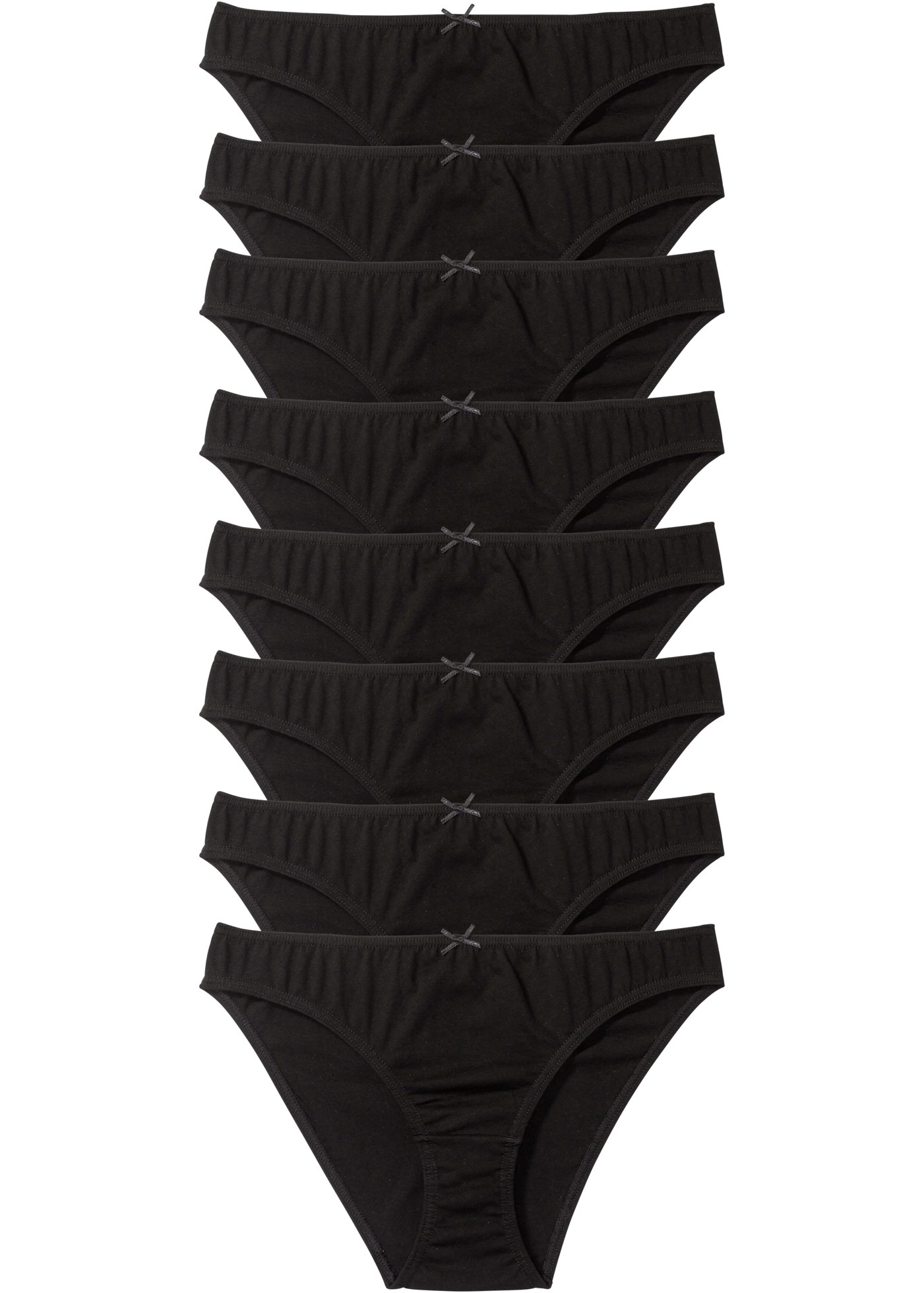 Image of bonprix Slip Packung, 8 Stk. klassische Passform, einfarbig, aus Baumwolle, im 8er Pack