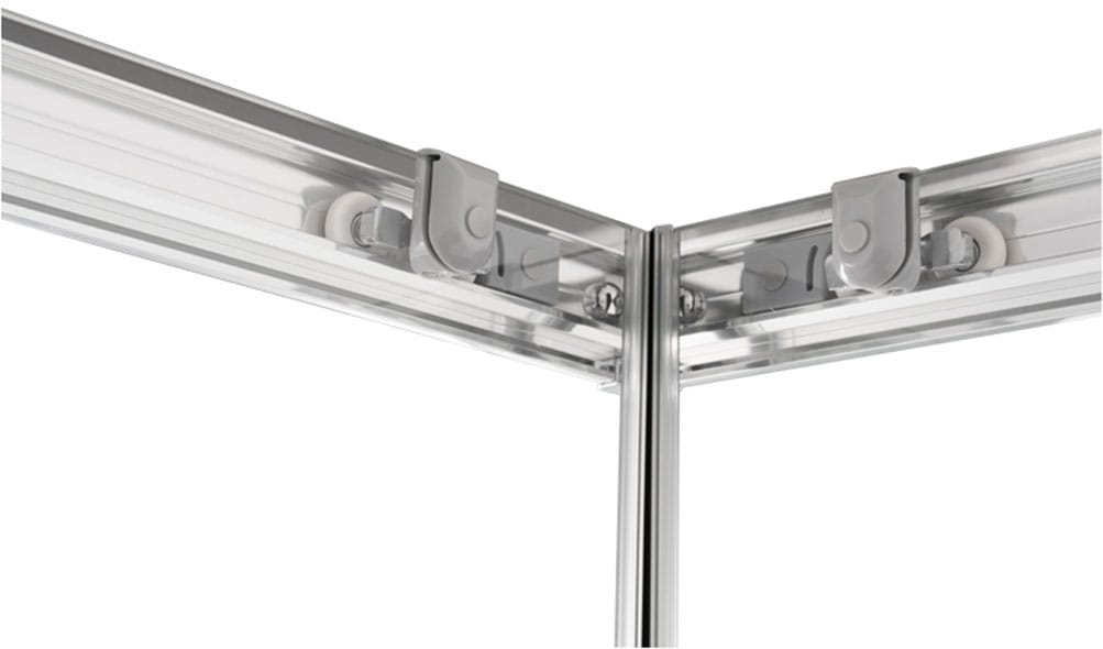 welltime Eckdusche »New Summer« verbessertes Rollensystem, hochwertiger Aluminiumrahmen, 6mm ESG