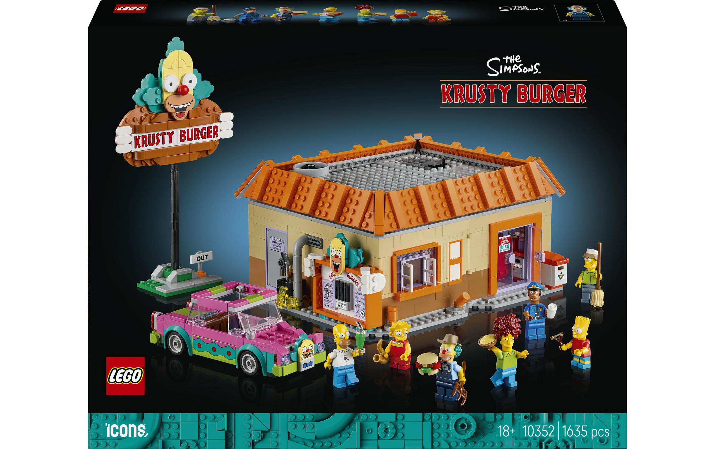 Image of LEGO Konstruktionsspielsteine "Icons The Simpsons: Krusty Burger 10352"