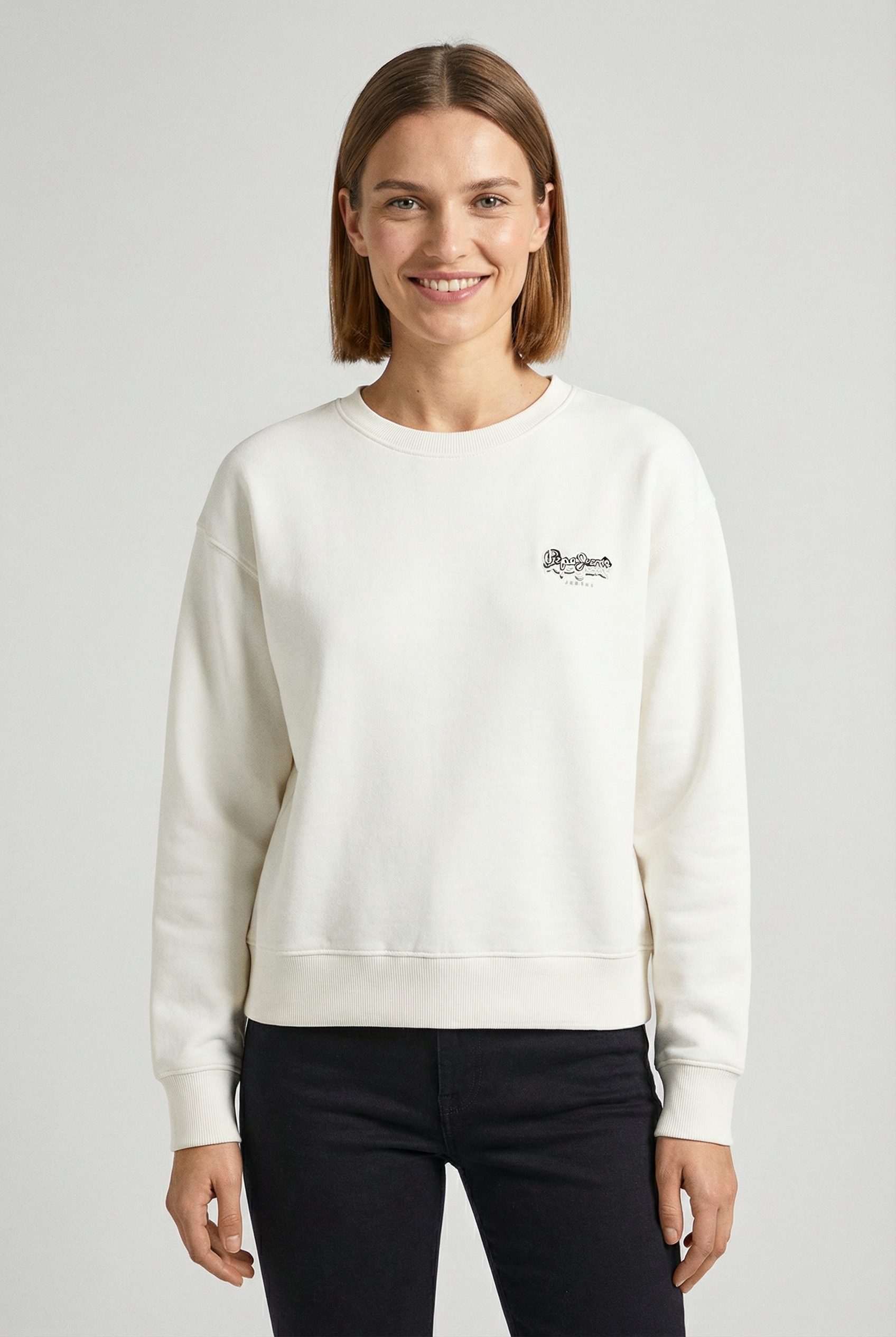 Image of Pepe Jeans Sweatshirt "LETHA", mit geripptem Rundhals