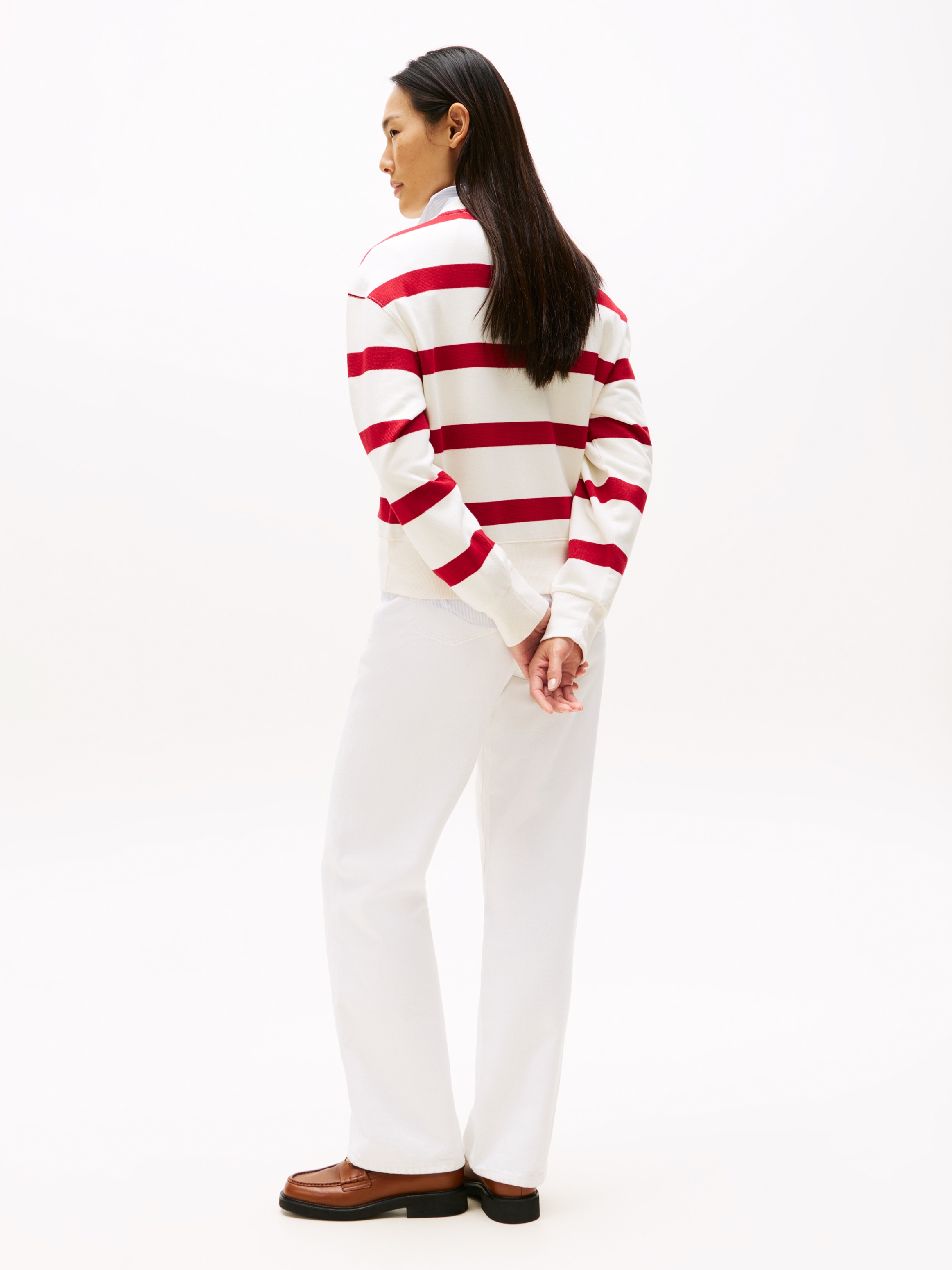 Tommy Hilfiger Sweatshirt »SCRIPT REG PIQUE SWTSHRT«, mit Tommy Hilfiger Script Logo-Schriftzug