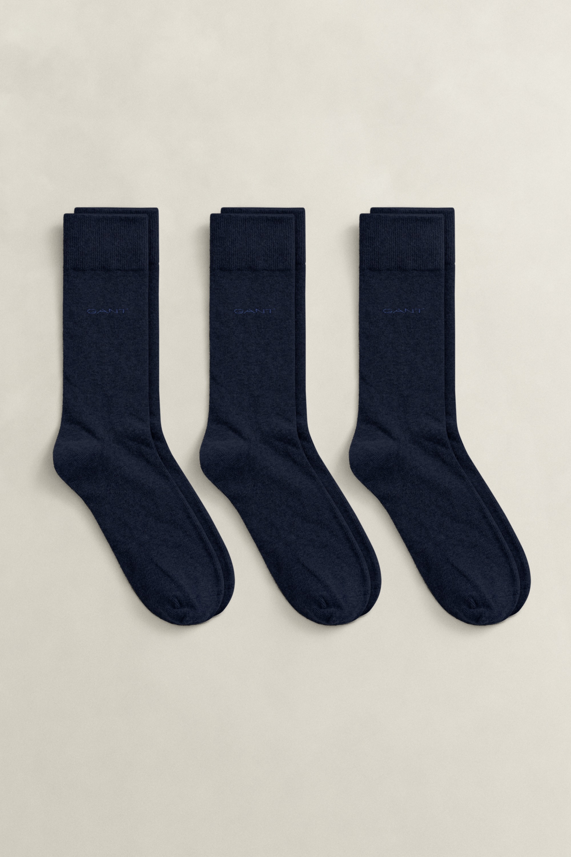 Gant Chaussettes basiques »SOFT COTTON SOCKS 3-PACK« Paquet, 3, 3 cuis tlg. avec impression du logo à la cheville