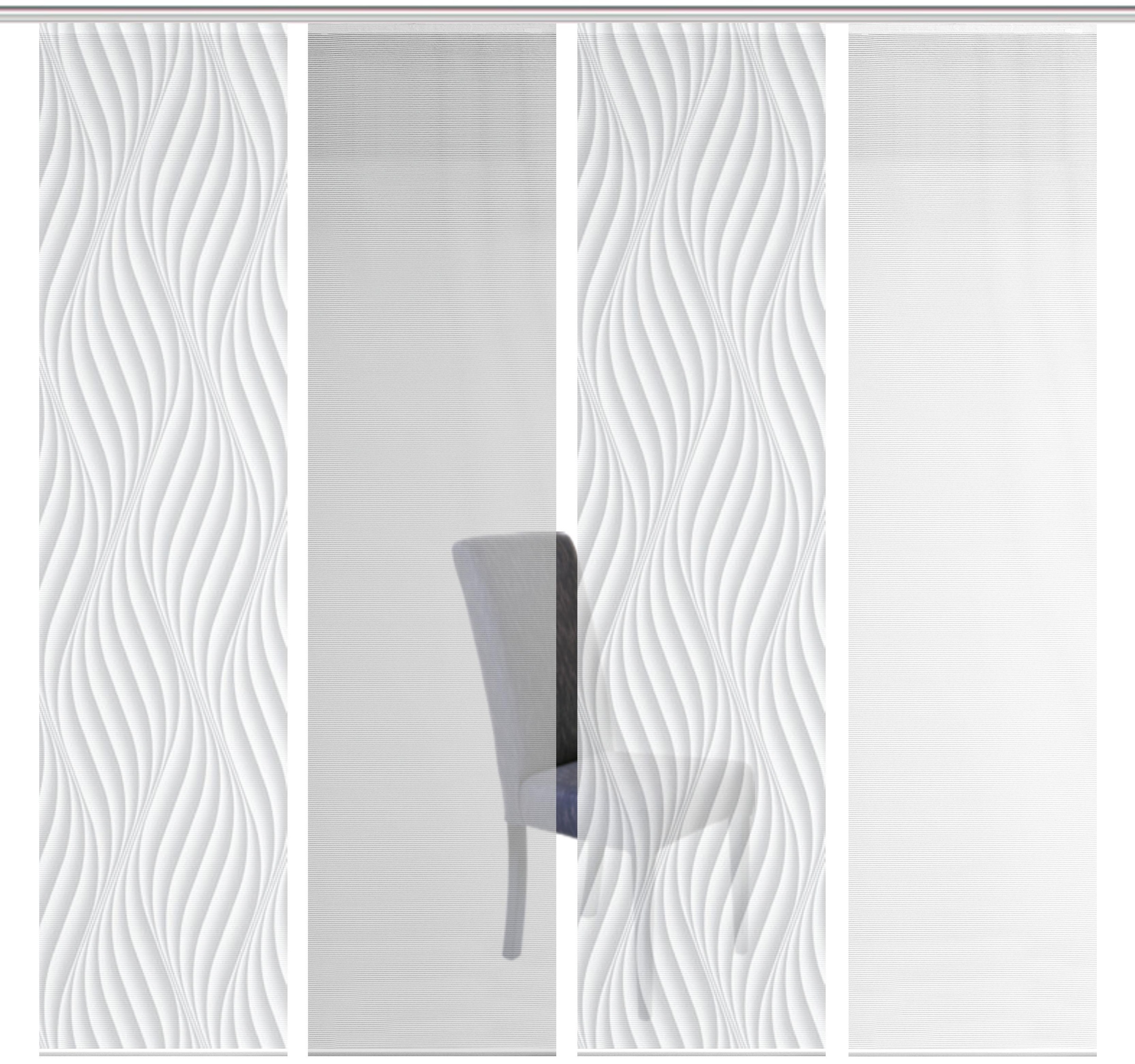 Image of Vision S Schiebegardine »4ER SET WAVE«, (4 St.), HxB: 260x60, Schiebevorhang 4er Set Digitaldruck bei Ackermann Versand Schweiz