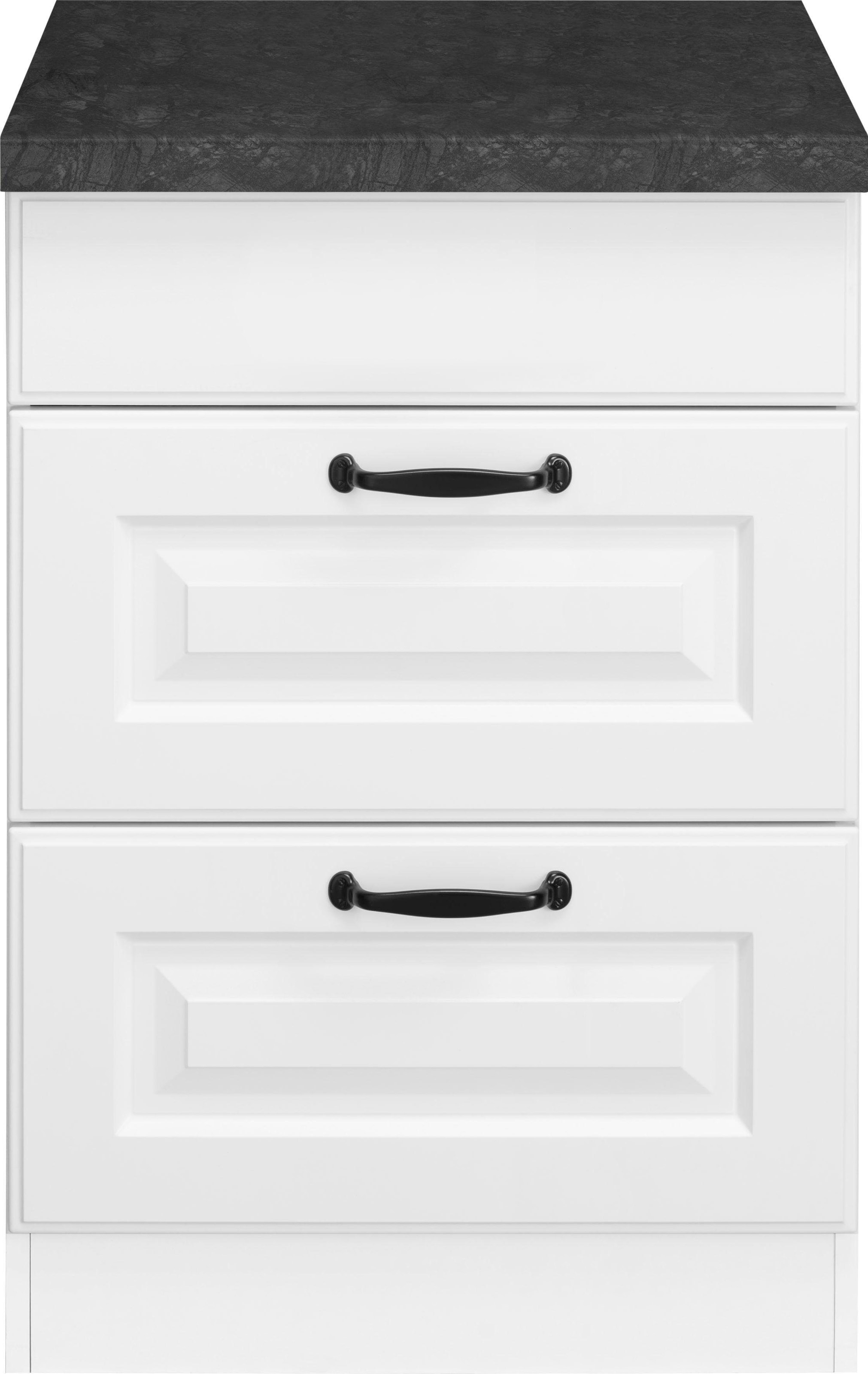 wiho Küchen Armoire d'encastrement pour table de cuisson »Erla« 60 cm breit mit Kassettenfront