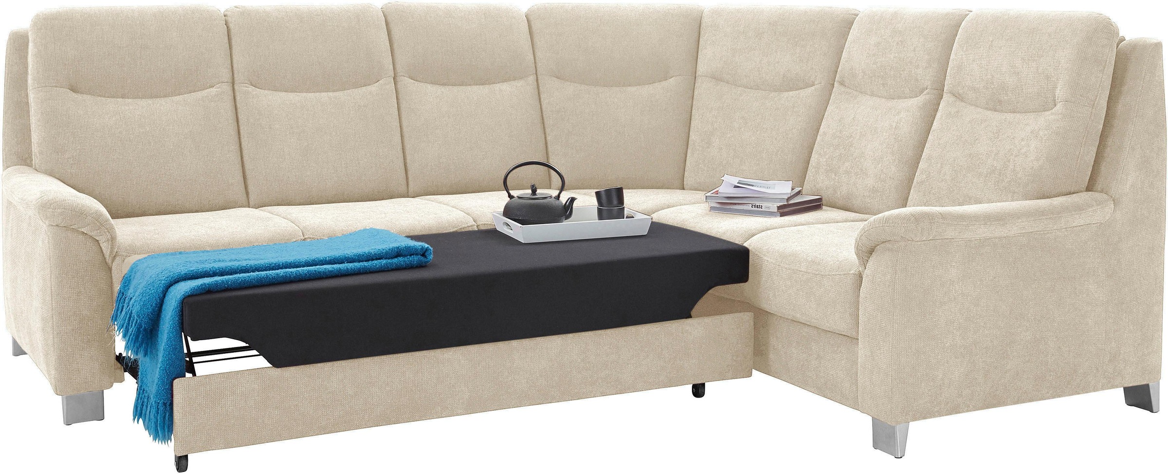 sit&more Ecksofa »Boccaccio L-Form«, mit Federkern und Kopfteilverstellung, wahlweise mit Bettfunktion