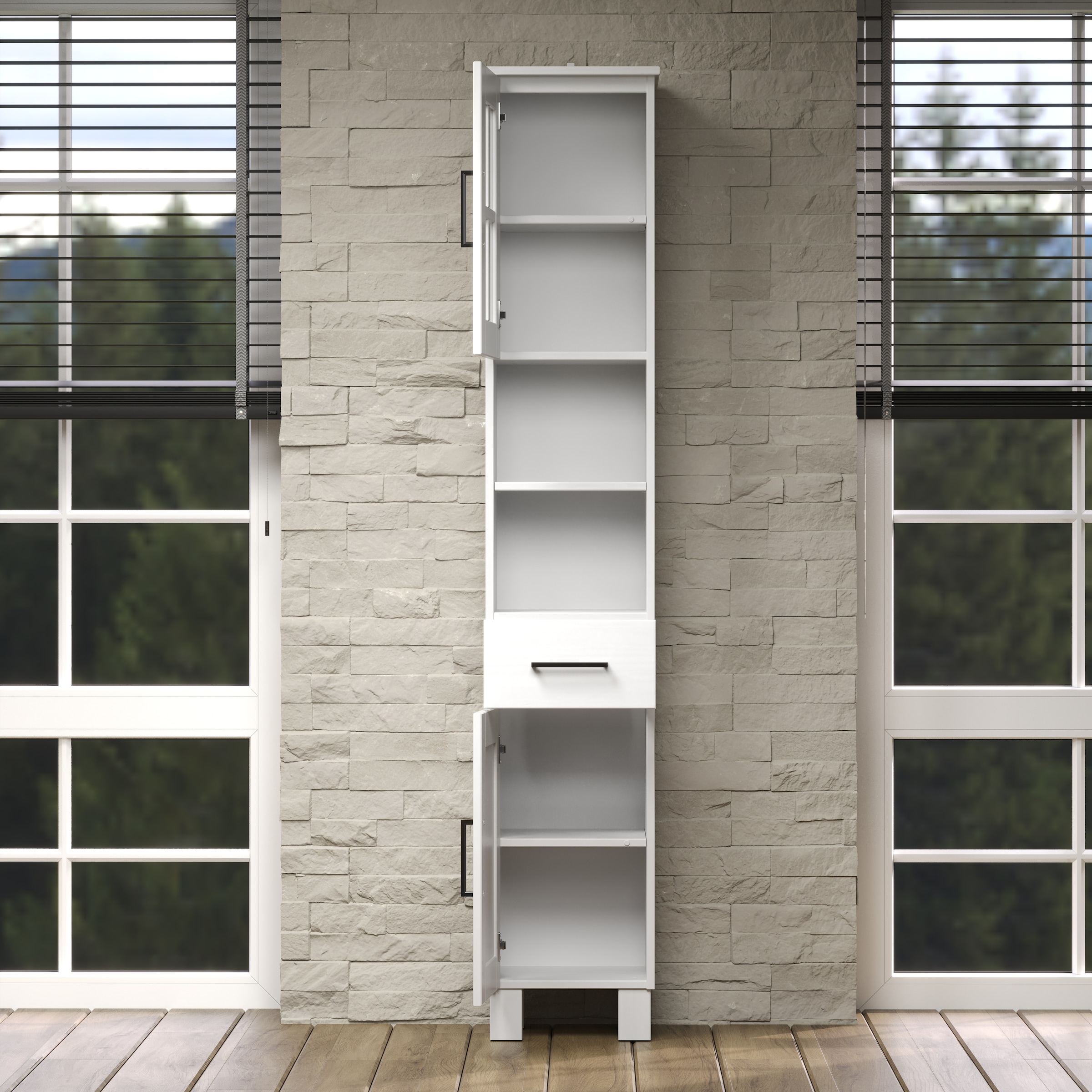 welltime Hochschrank »Ulea«, (1 St.), Badschrank aus Massivholz mit Schubkasten - Masse (B/T/H) 33/30/180 cm