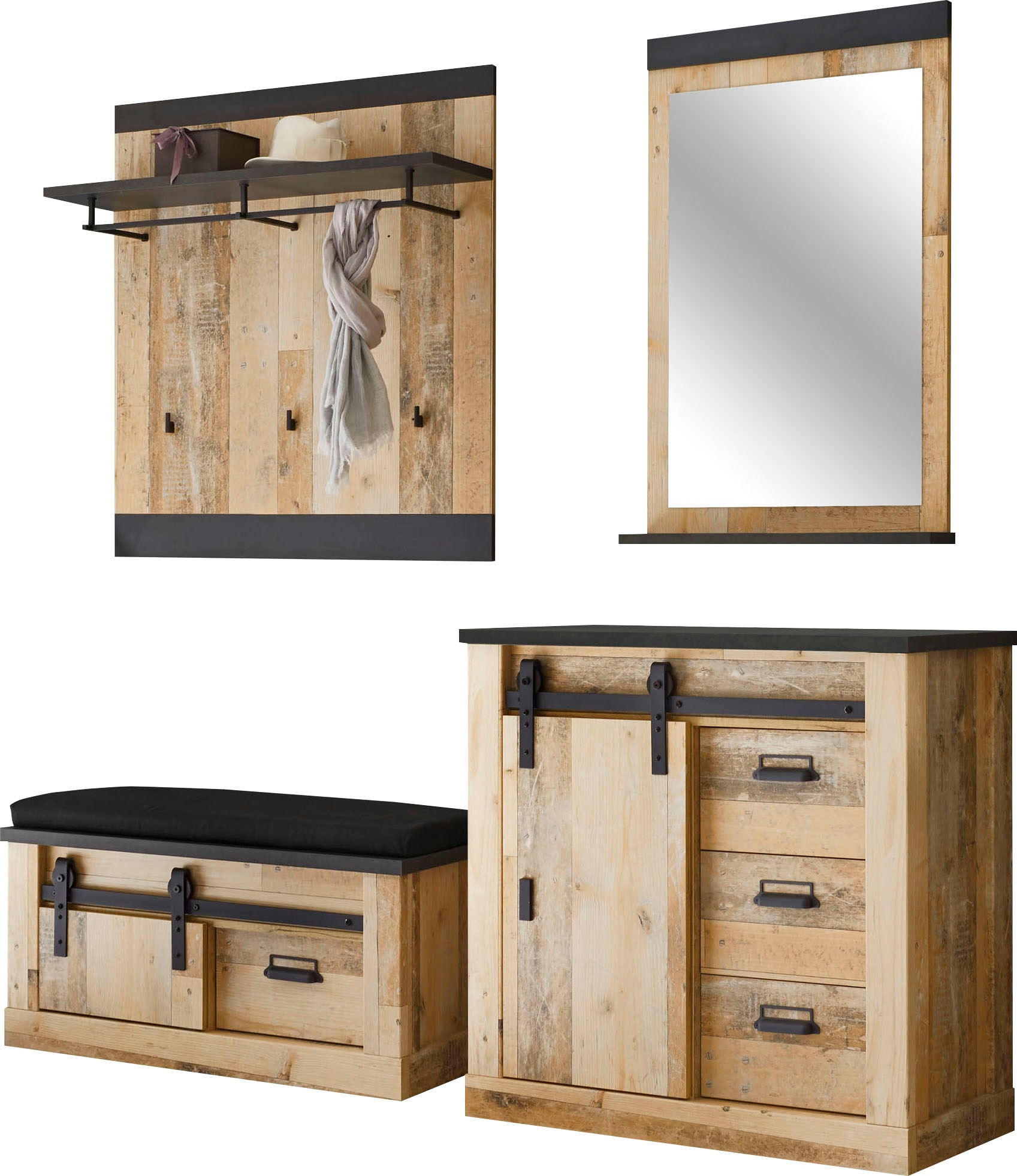 Image of Home affaire Garderoben-Set "SHERWOOD" 4 Stk. tlg.