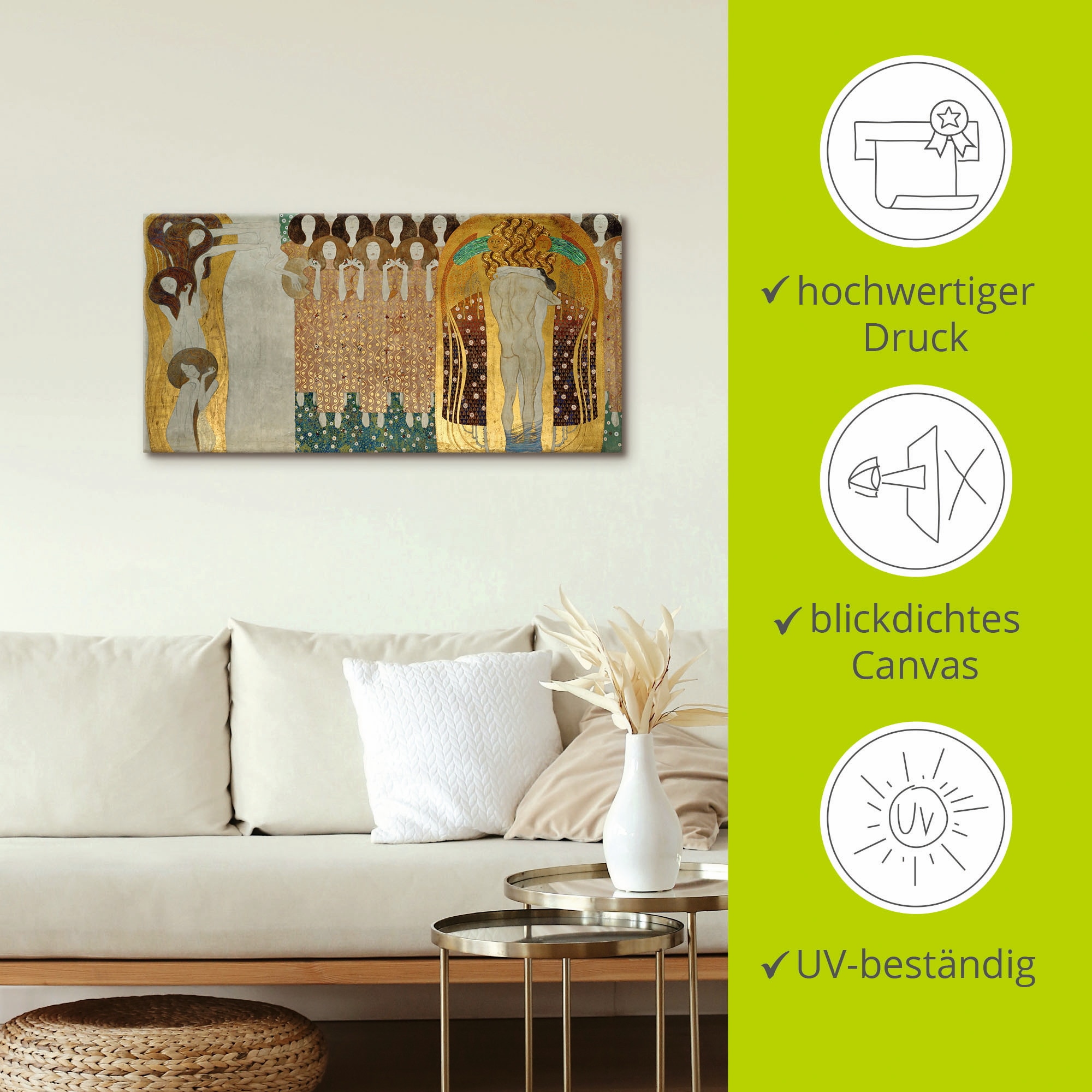 Artland Wandbild »Beethovenfries«, Gruppen & Familien, (1 St.), als Leinwandbild, Poster, Wandaufkleber in verschied. Grössen