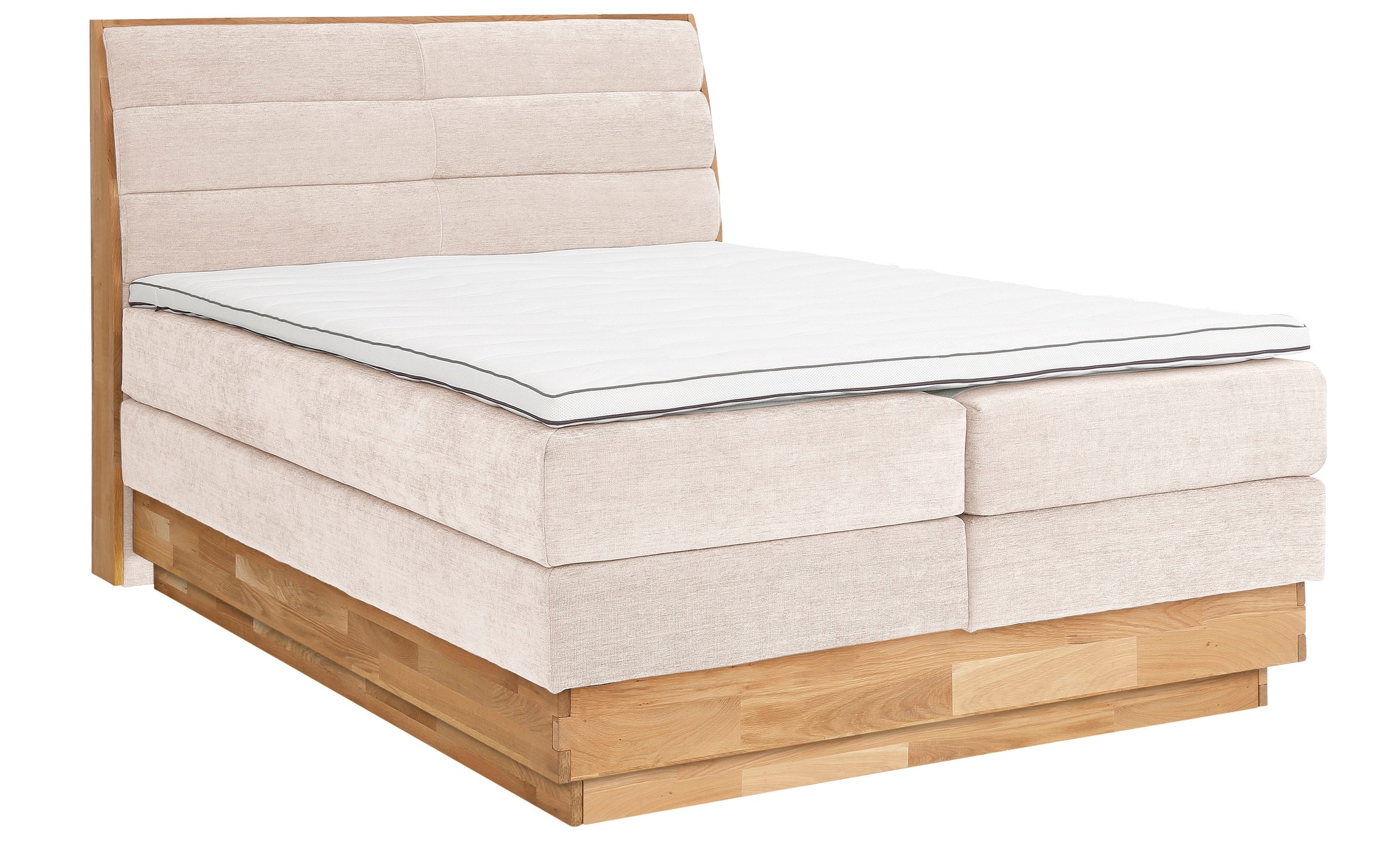 GOODproduct Boxspringbett »Jenna«, ohne LED-Beleuchtung, mit zertifizierten, recycelten Bezugsstoffen