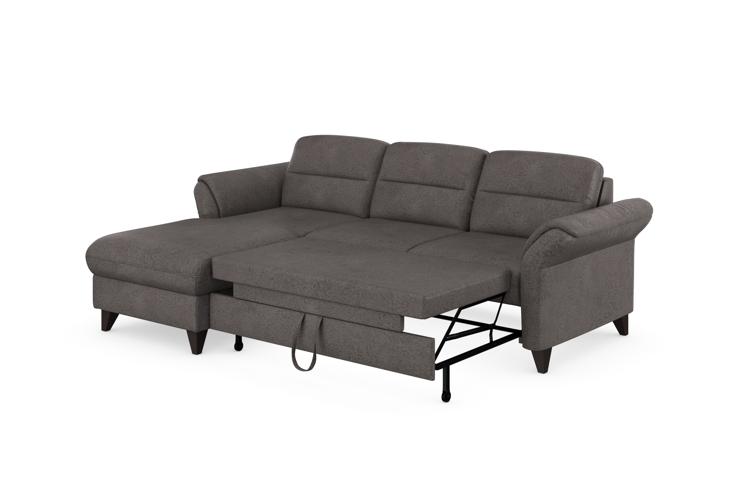 sit&more Ecksofa »Mellum L-Form«, Federkern, wahlweise mit Bettfunktion, Bettkasten und Armteilfunktion