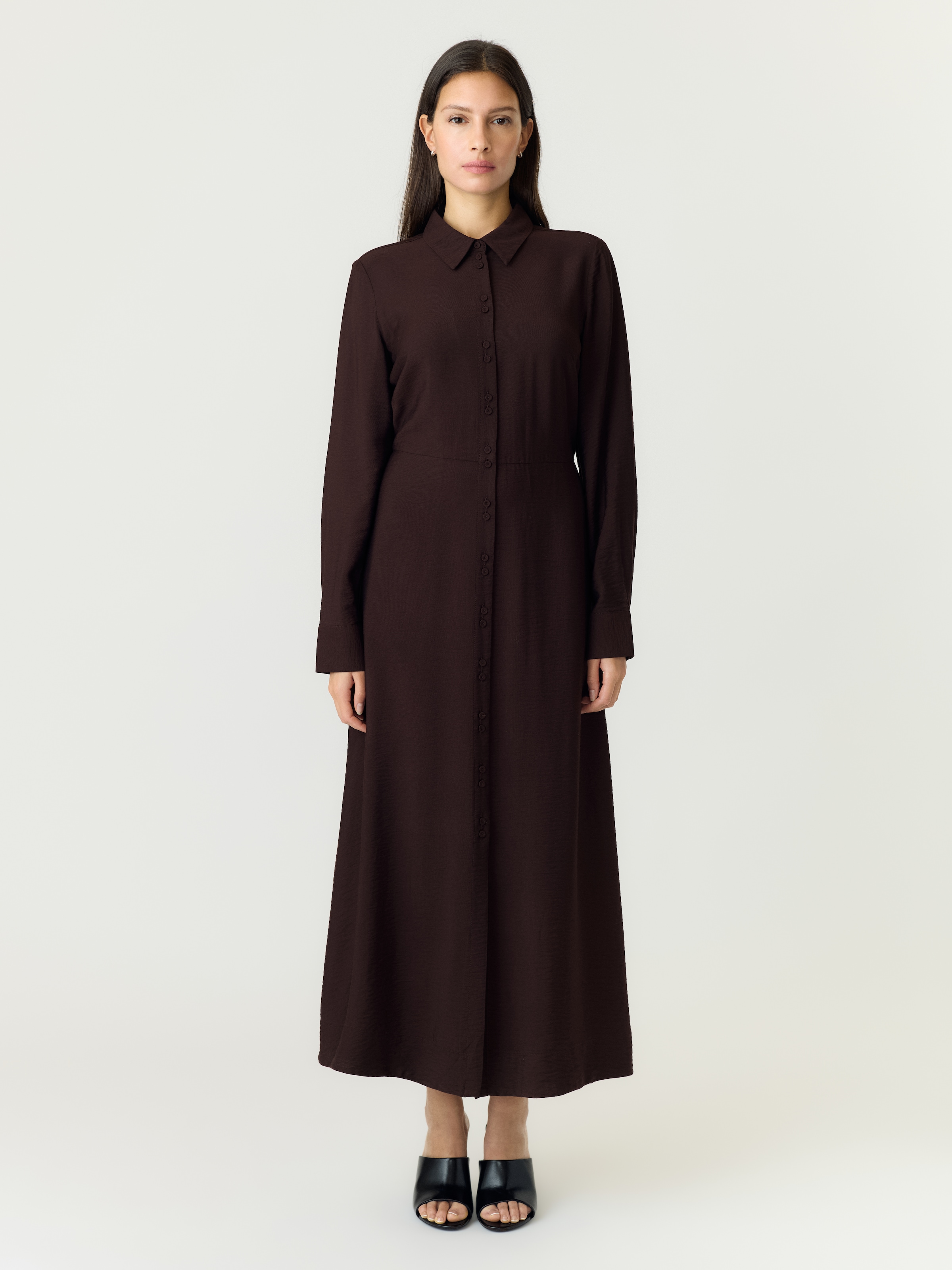 Y.A.S Blusenkleid »YASSAFERA LS LONG SHIRT DRESS S. NOOS« Viskosemischung, regular fit